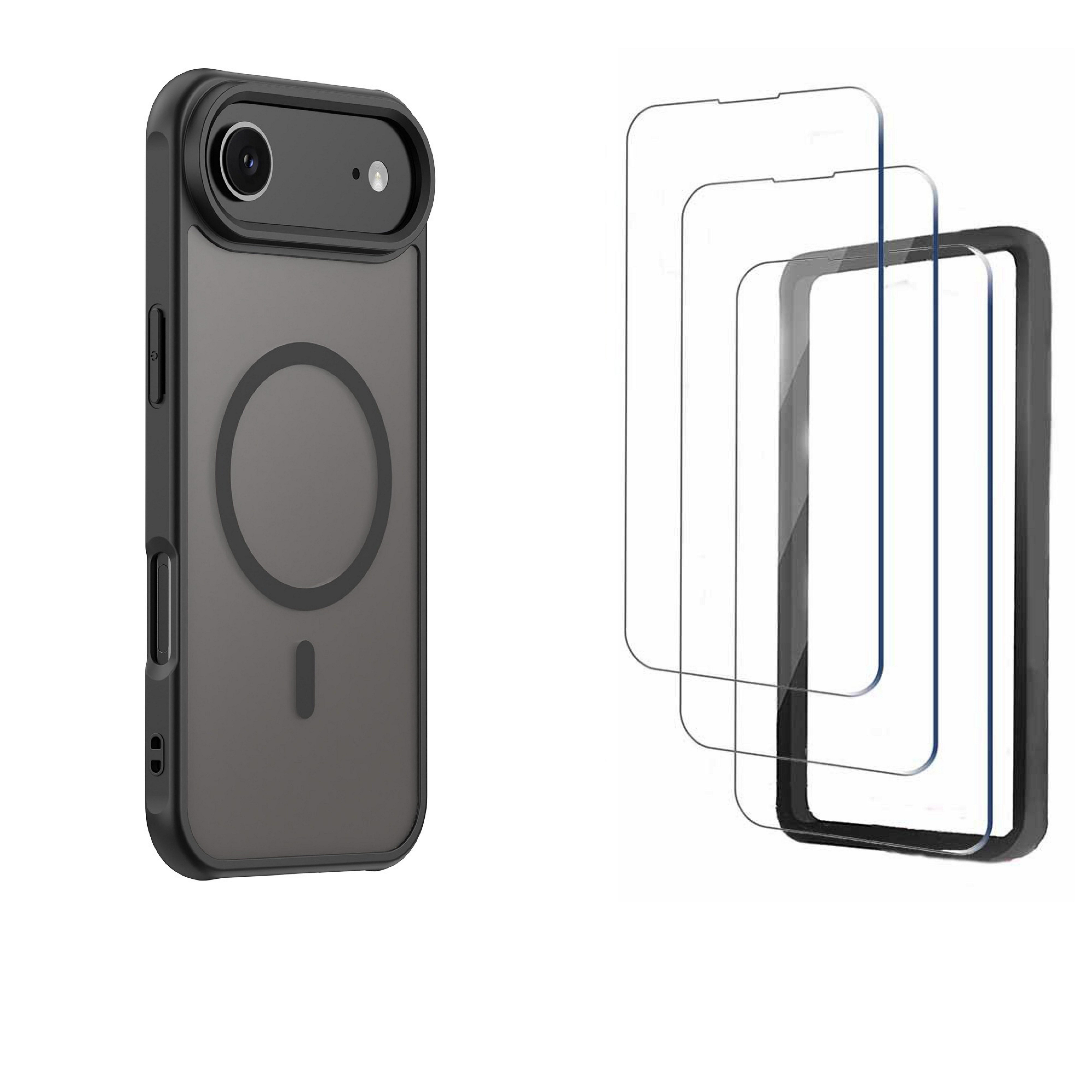 Futurea Handyhülle iPhone 17 Hülle Case Schutzhülle Displayschutz Panzerglas Schutzfolie, für iPhone 17, 17 Air, 17 Pro, 17 Pro Max 20W Ladestecker