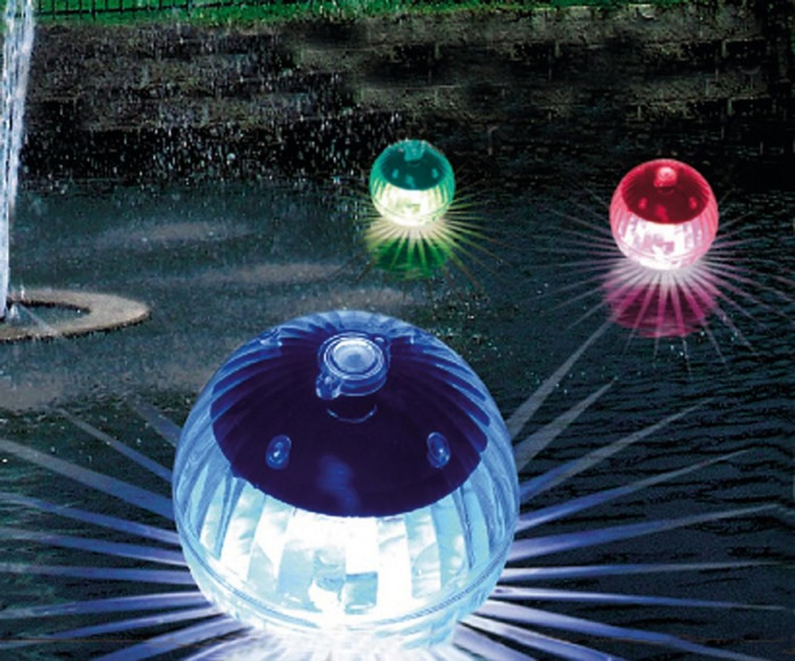 BURI Gartenleuchte Schwimmende LED Kugelleuchte 4er-Set
