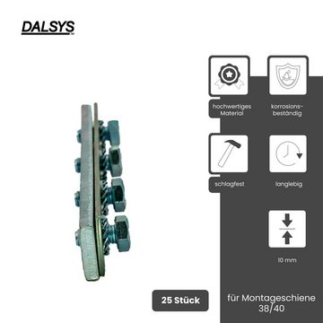 Dalsys Bauschraube, (Schienenverbinder für Montageschiene, 25 St), Profilverbinder, Verbindungsplatte mit vormontierten Schrauben