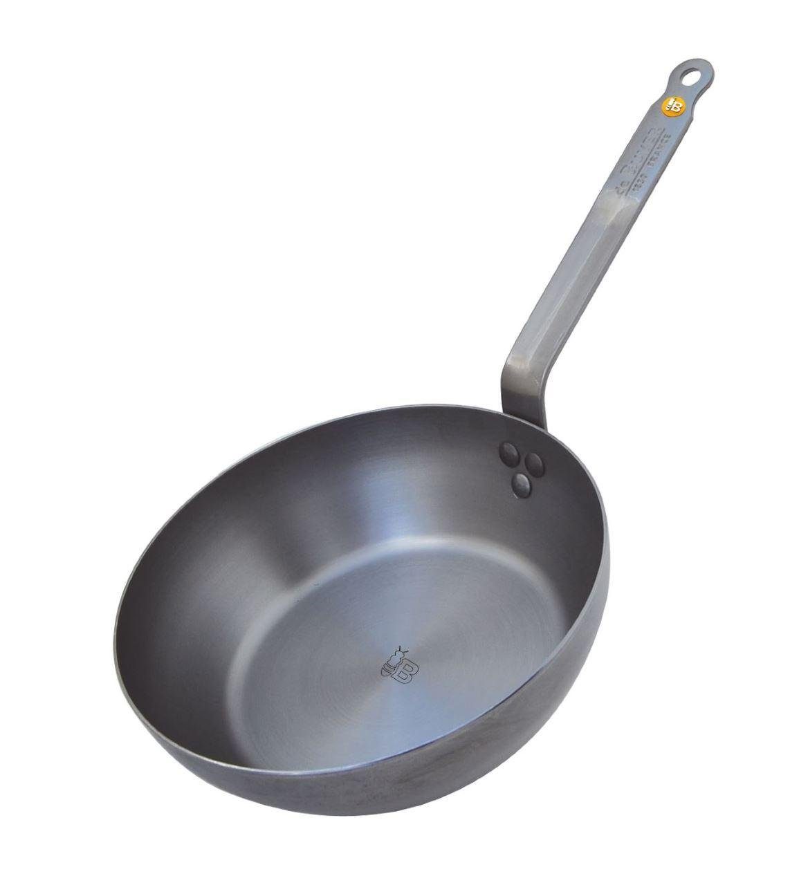 de Buyer Schmorpfanne, Eisen (1-tlg), Eisenpfanne, Ø 28 cm, Induktion, Schwenkpfanne m.hohem Rand