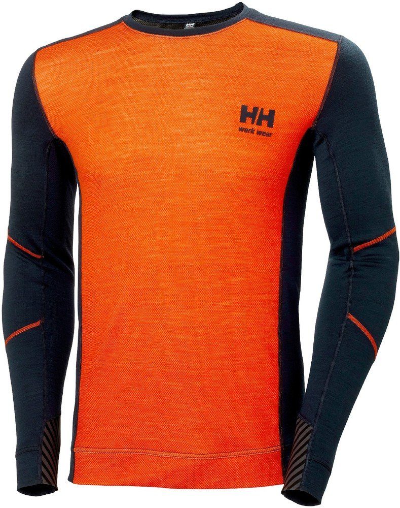 Helly Hansen Longsleeve Lifa Merino Crewneck Navy/Dark Orange