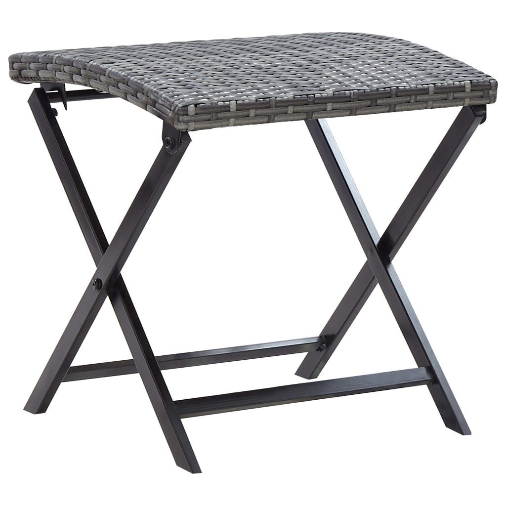 vidaXL Hocker, Klapphocker Poly Rattan Grau günstig online kaufen