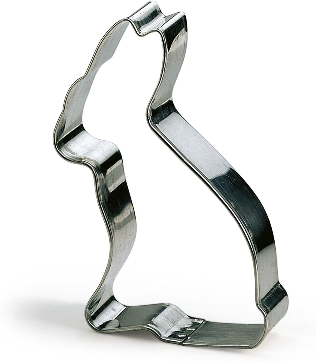 Kaiser Backformen Ausstechform Ostern Plätzchen Ausstecher Edelstahl 13 x 7,5 x 2,6 cm, Edelstahl, Hase Hans, ideal für Kekse backen