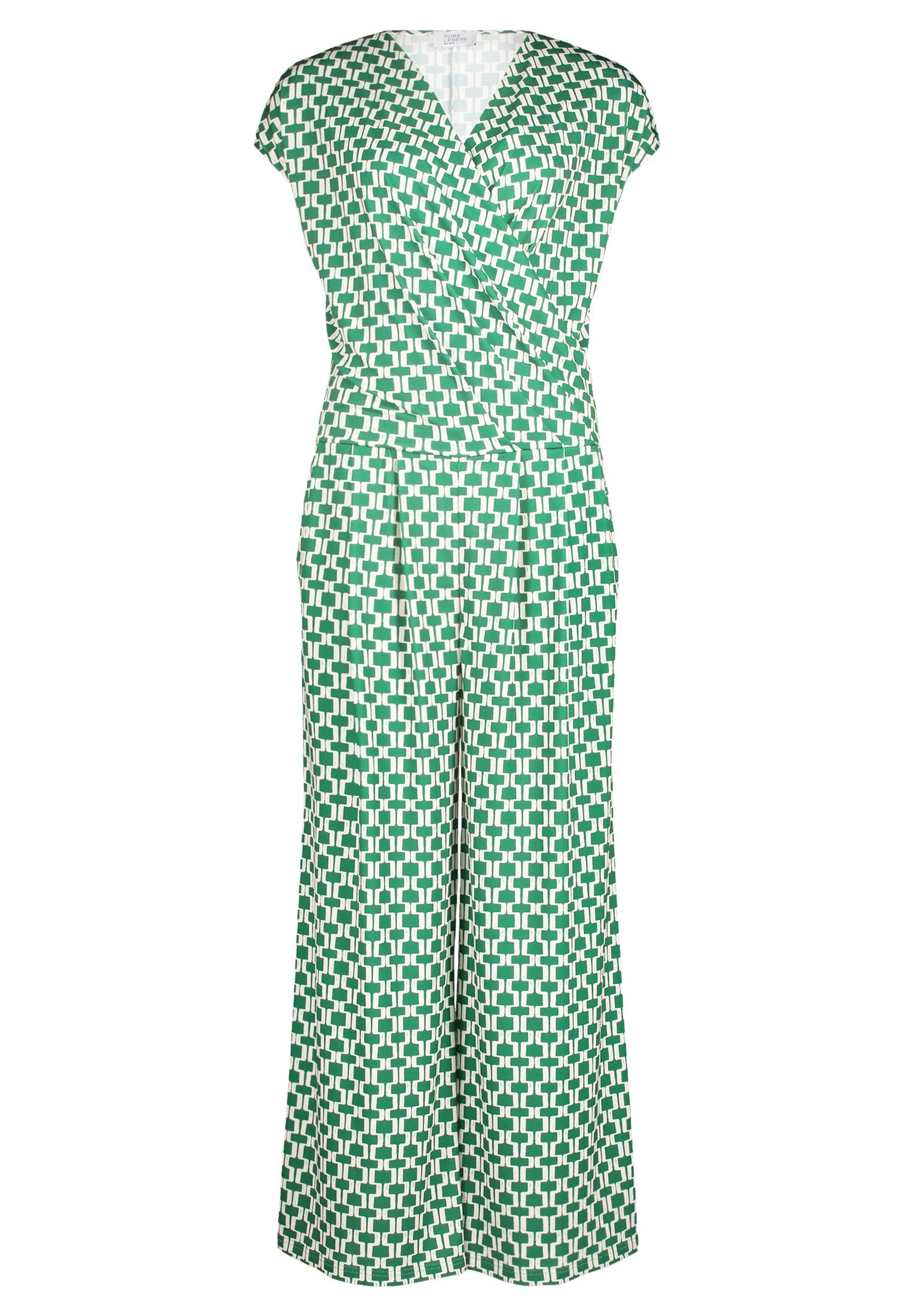 Länge Jumpsuit Vera Muster Cream/Green in Mont (1-tlg) 7/8