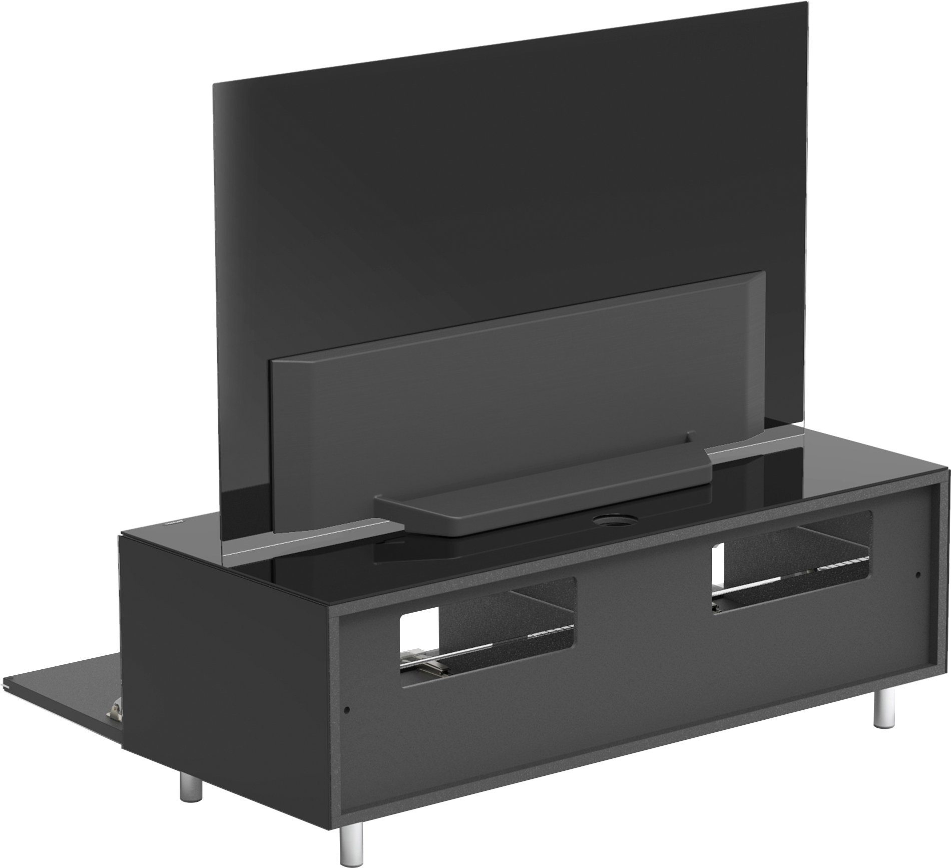 cm, Basis- oder by mit 1100T, Racks, Breite wahlweise Just Lowboard 111 TV-Paket schwarz JUST JRL Spectral