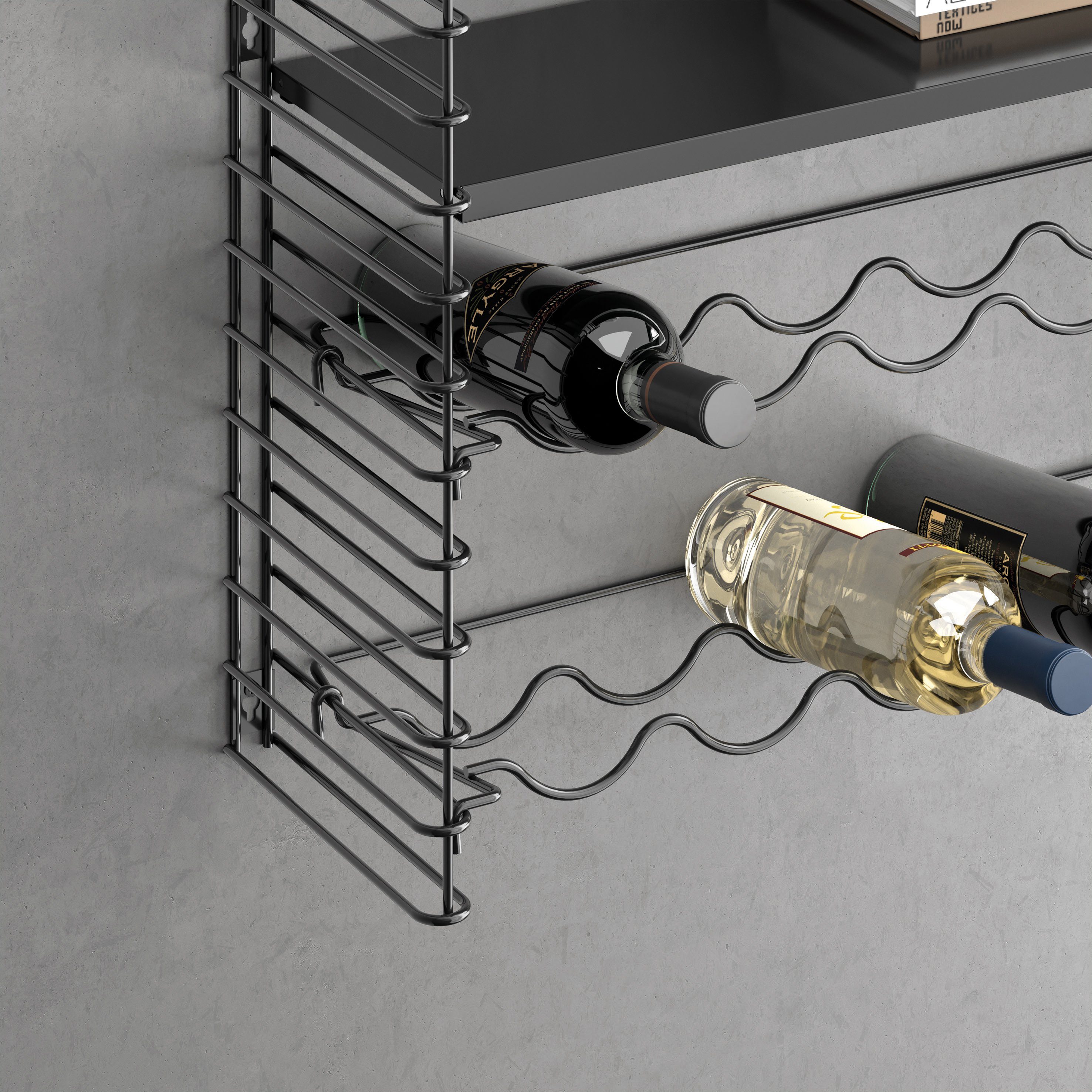 Metaltex Wandregal Tomado Regal, 1-tlg., für 12 Weinflaschen