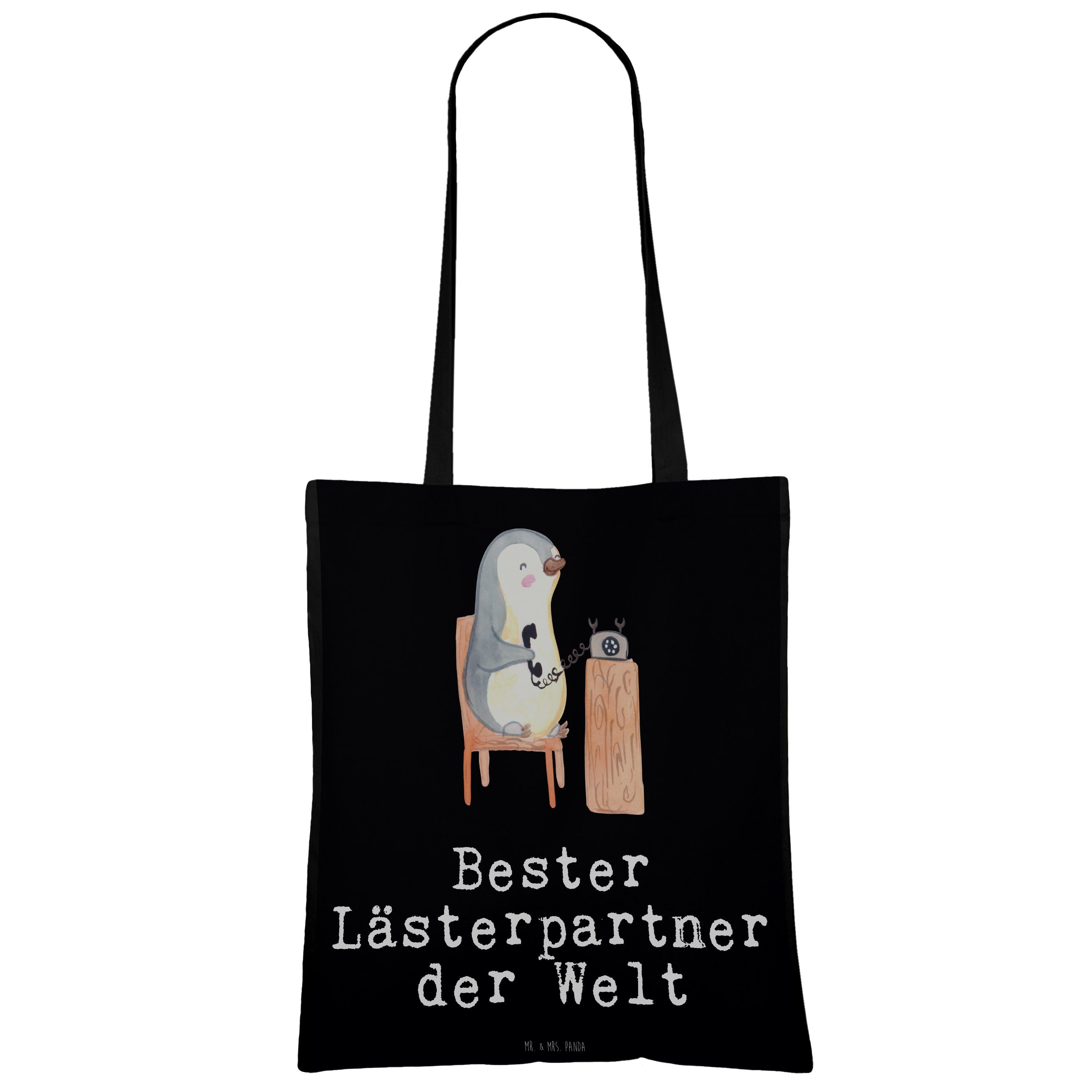 Mrs. Mr. Bester - (1-tlg) Tragetasche & Schwarz - Welt der Panda Pinguin Dankeschö Geschenk, Lästerpartner