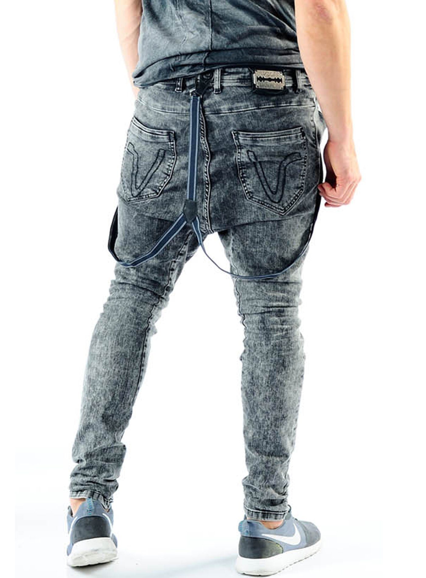 Herren Männer-Hose Fit Moonwash Brad VSCT VSCT Jeans Jeans Antifit Stretch-Jeans Hosent Slim mit
