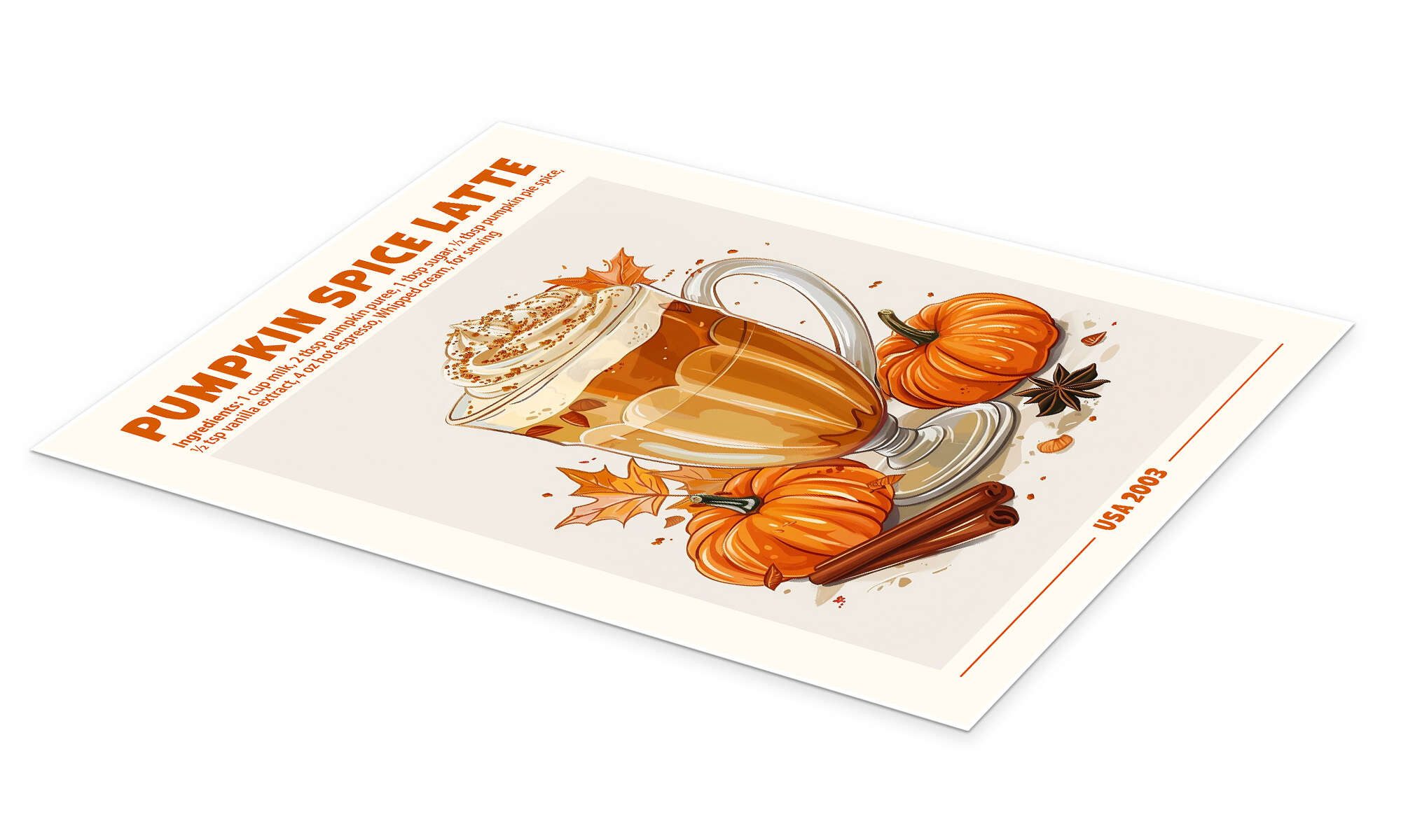 Posterlounge Wandbild Pumpkin Spice Latte, USA 2003, TAlex, erhältlich als günstig online kaufen