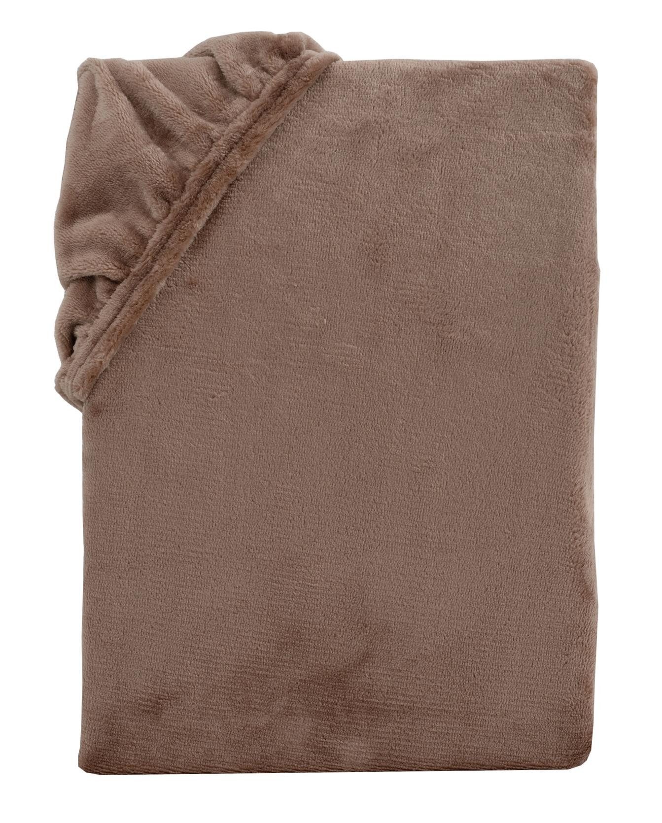 Carpe Sonno Spannbettlaken Cashmere Touch Winter Bettlaken 90x200 100x200 140x200 180x200 200x200, Fleece, Gummizug: rundum, (1 Stück), Kuscheliges Spannbettlaken 100x200 Warmes Spannbetttuch Braun