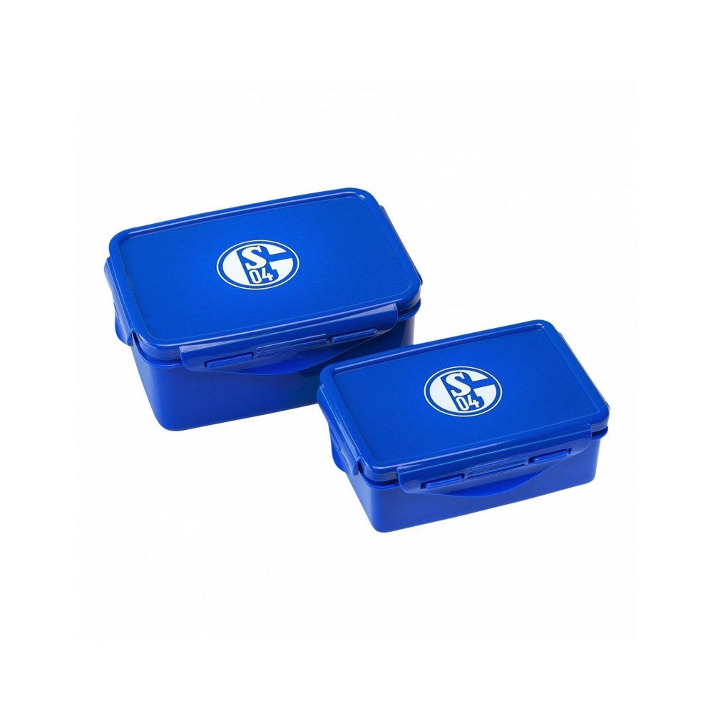 FC Schalke 04 Lunchbox Brotdose 2er-Set, PP Kunststoff, (4-tlg)