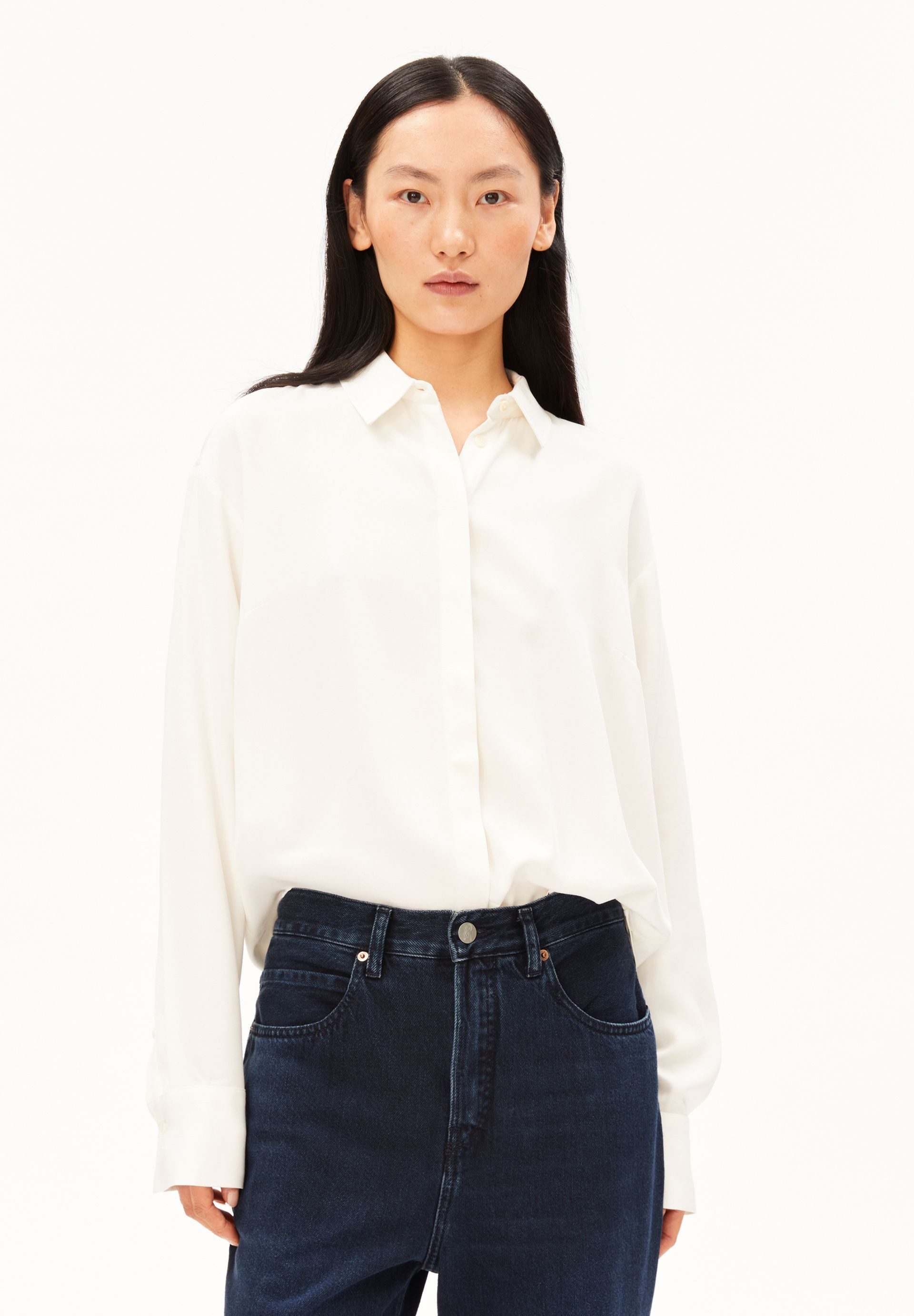 Armedangels Langarmbluse LARISAANA Bluse aus LENZING™ ECOVERO™ Viskose Relaxed Fit
