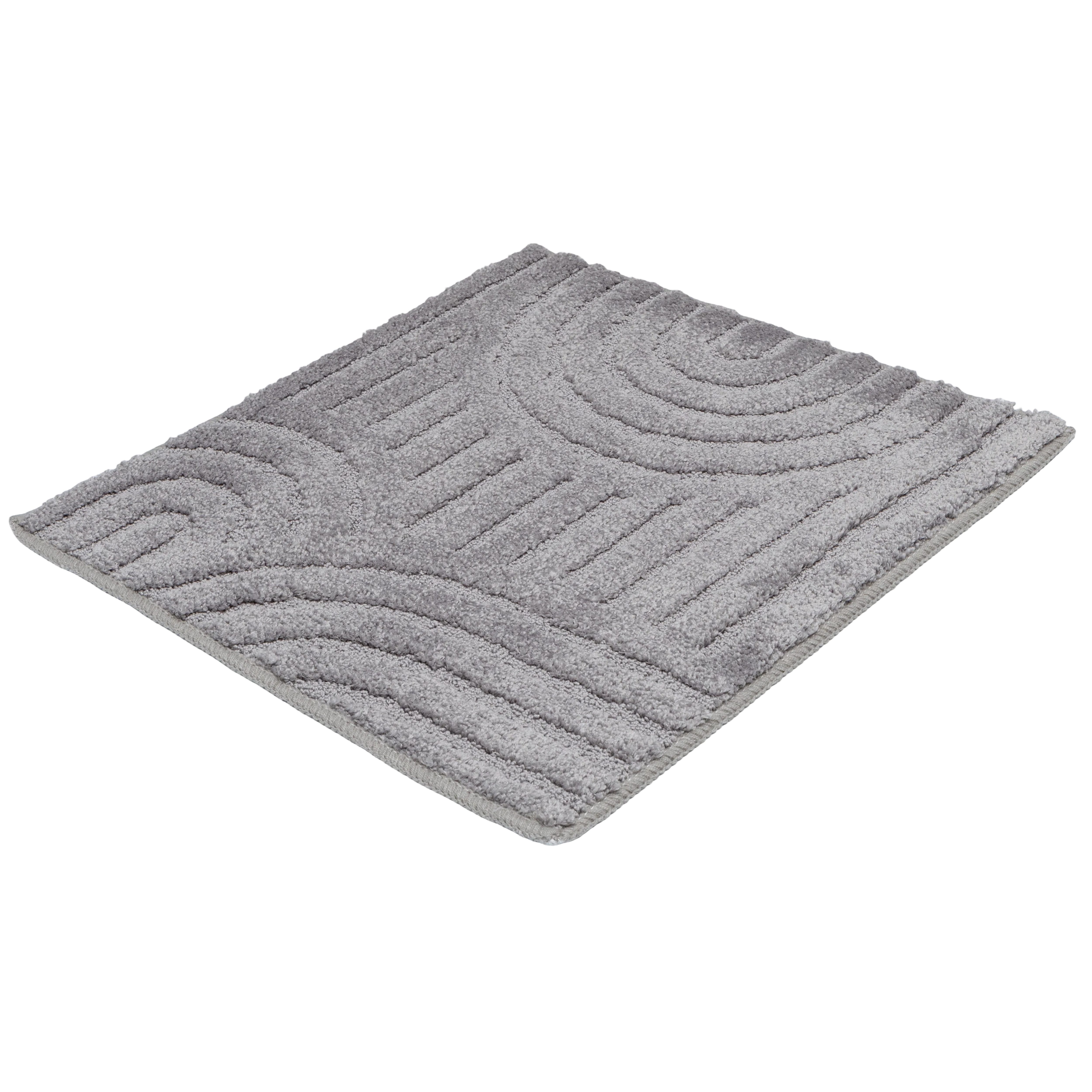 OTTO home Badematte Zen, Badvorleger, Badezimmer Teppich, Duschvorleger, Höhe 10 mm, rutschhemmend beschichtet, schnell trocknend, fußbodenheizungsgeeignet, Polyester, rechteckig, Uni Farben, Hoch-Tief-Effekt, modernes Muster, Zen von OTTO home