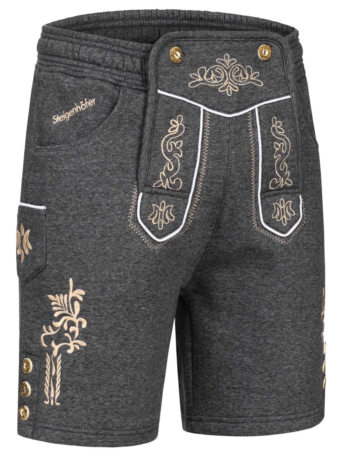 Steigenhöfer Manufaktur Jogginghose "MORITZ" kurze Jogginghose im Lederhose günstig online kaufen