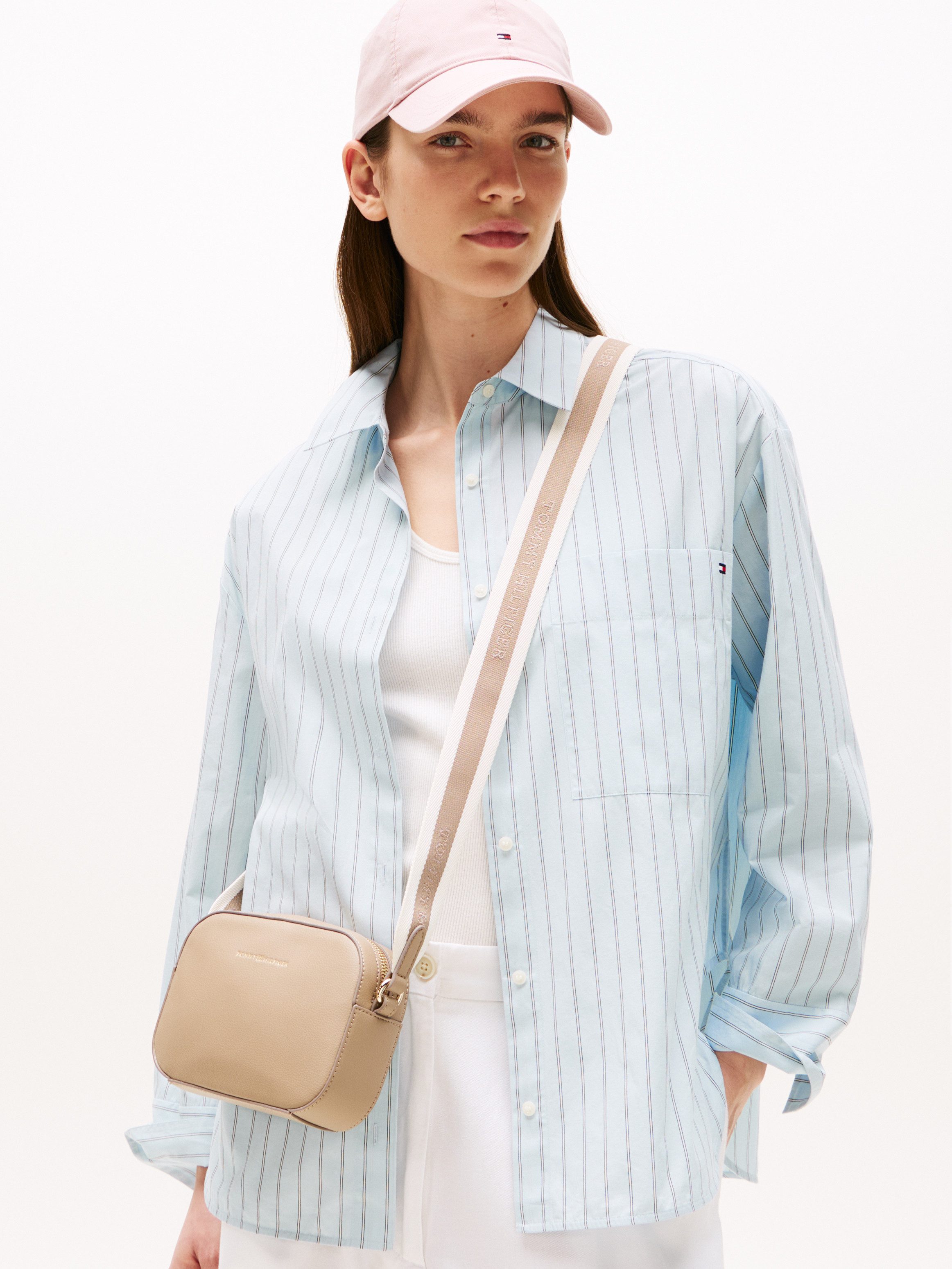 Tommy Hilfiger Umhängetasche TH LOGOTAPE CAMERA BAG, Damen Schultertasche, günstig online kaufen