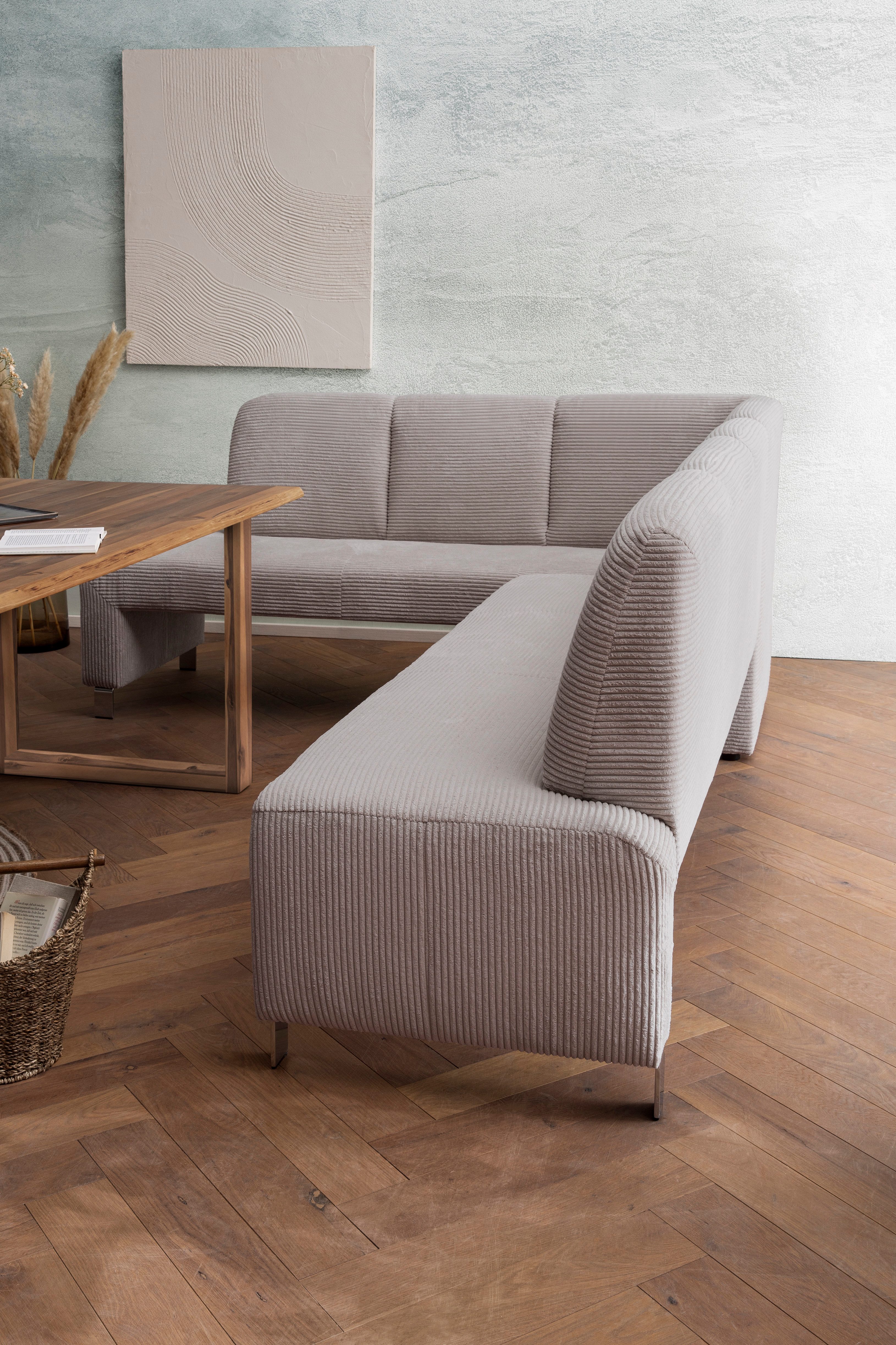 exxpo - sofa fashion Eckbank Intenso, modern, 263/198 cm (B/T), hohe Bodenfreiheit, frei im Raum stellbar, hoher Sitzkomfort