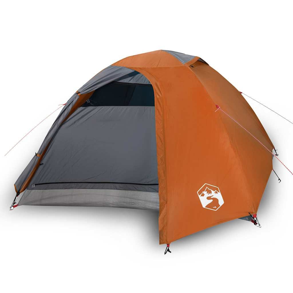 vidaXL Kuppelzelt Kuppel-Campingzelt 4 Personen Grau günstig online kaufen