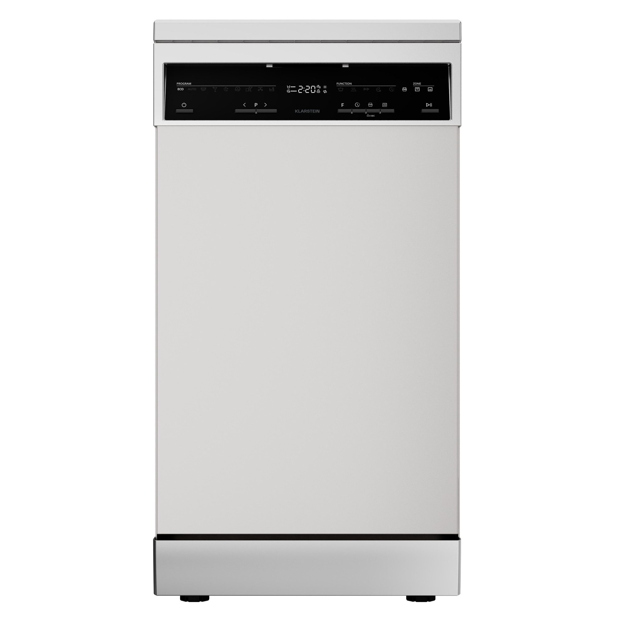 Klarstein Standgeschirrspüler DSM-KL-VS-DW-45cm-SS 10047458, 9 l, Spühlmaschine freistehend Selbstreinigung 9 Programme