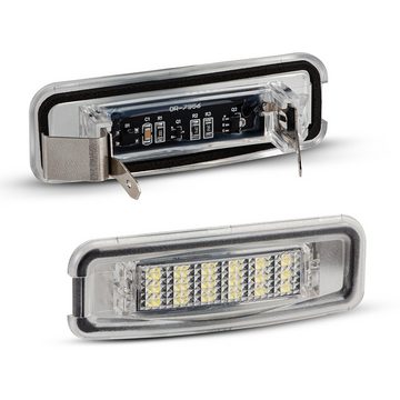 LLCTOOLS KFZ-Ersatzleuchte LED Kennzeichenbeleuchtung Auto, E-geprüft mit geringem Verbrauch, Plug and Play, 2 St., kaltweiß, 6000K, 18 SMD, Kennzeichenleuchte für Ford Focus MK1 1998 - 2005