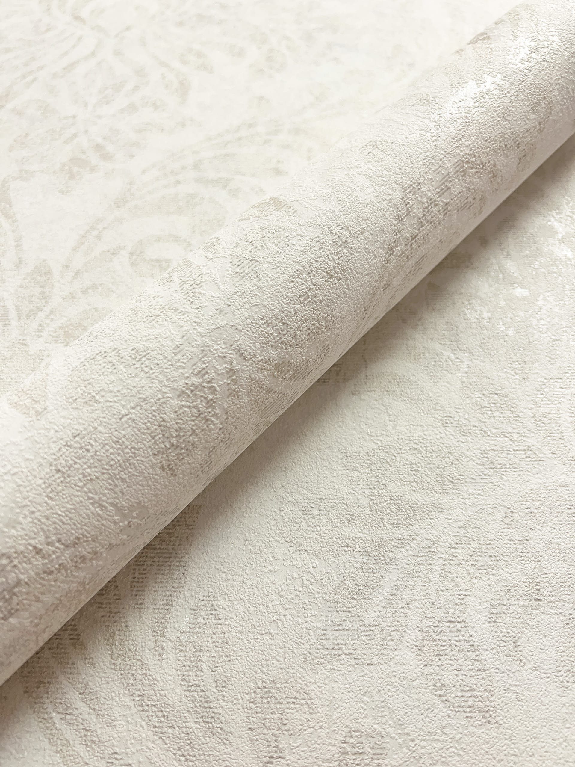 Newroom Vliestapete, Creme Tapete Vintage Ornamente - Metallic Weiß Beige R günstig online kaufen