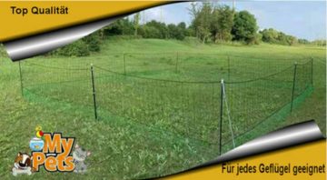 MYPETS Weidenzaun XL Geflügelnetz 125cm Hühnernetz Hühnerzaun Tür Geflügelzaun Zaun Hühner Netz