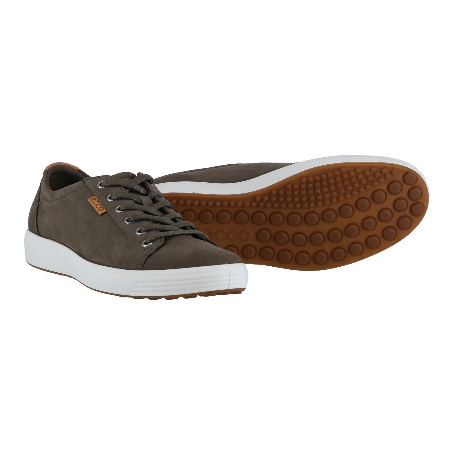 Ecco Mens Soft 7 (aus Premium-Leder) tarmacbraun Herren Sneaker günstig online kaufen