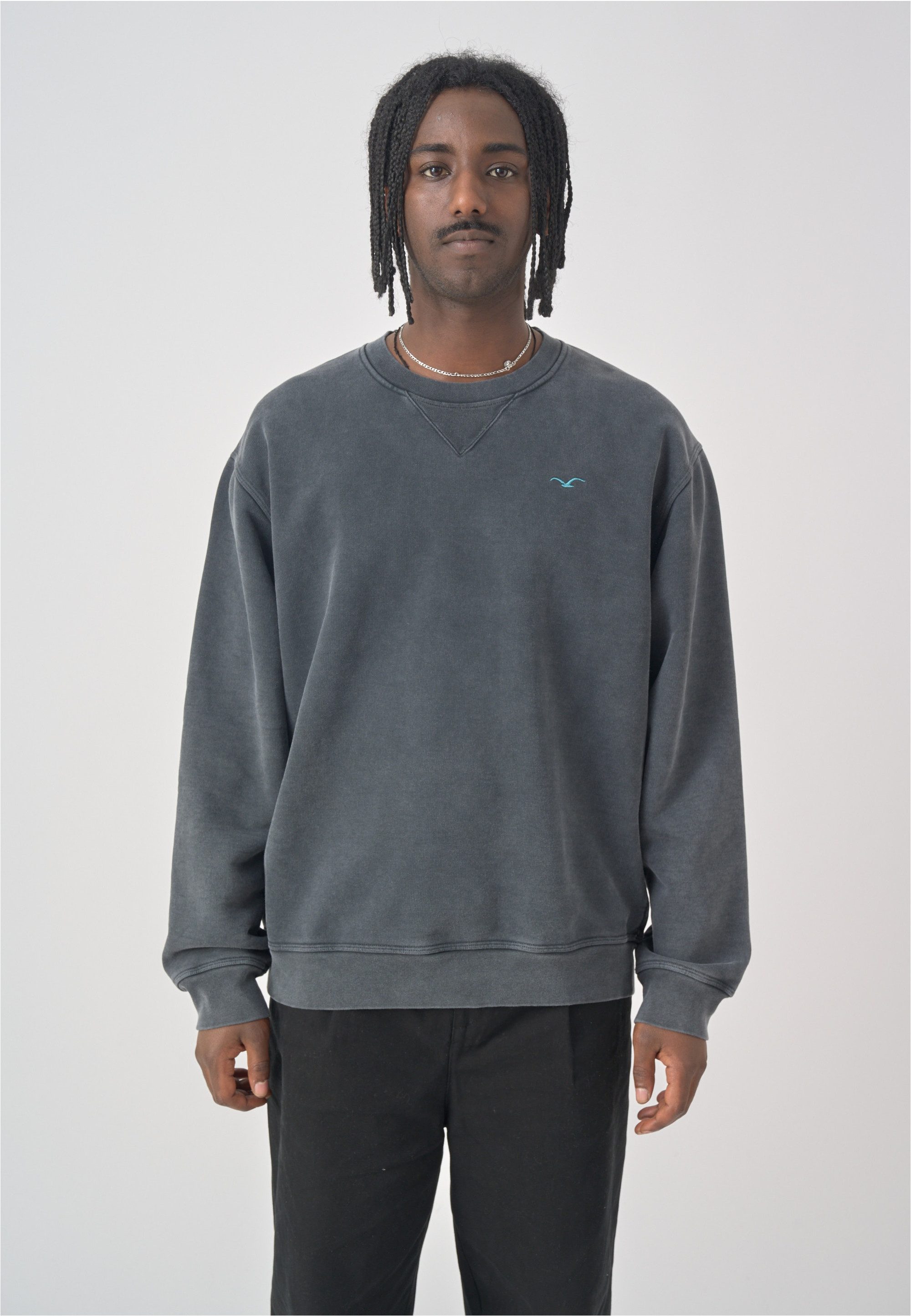 Cleptomanicx Sweatshirt Ligull Washed im lockeren Schnitt