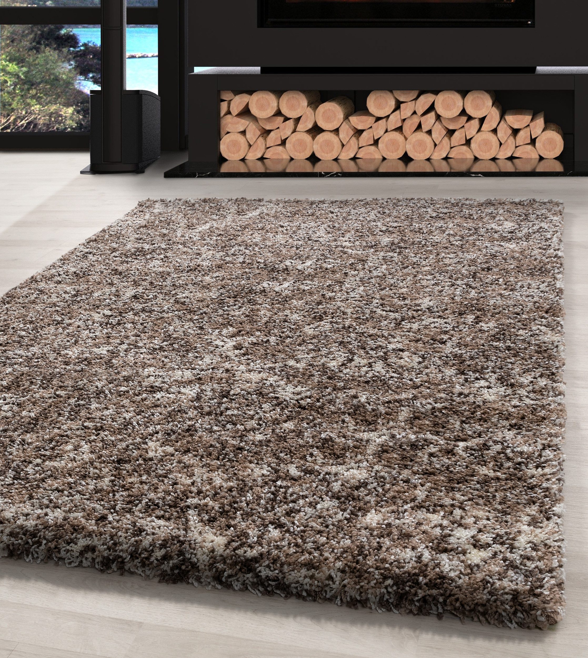 Carpettex Hochflor-Teppich Meliert Design, Läufer, Höhe: günstig online kaufen