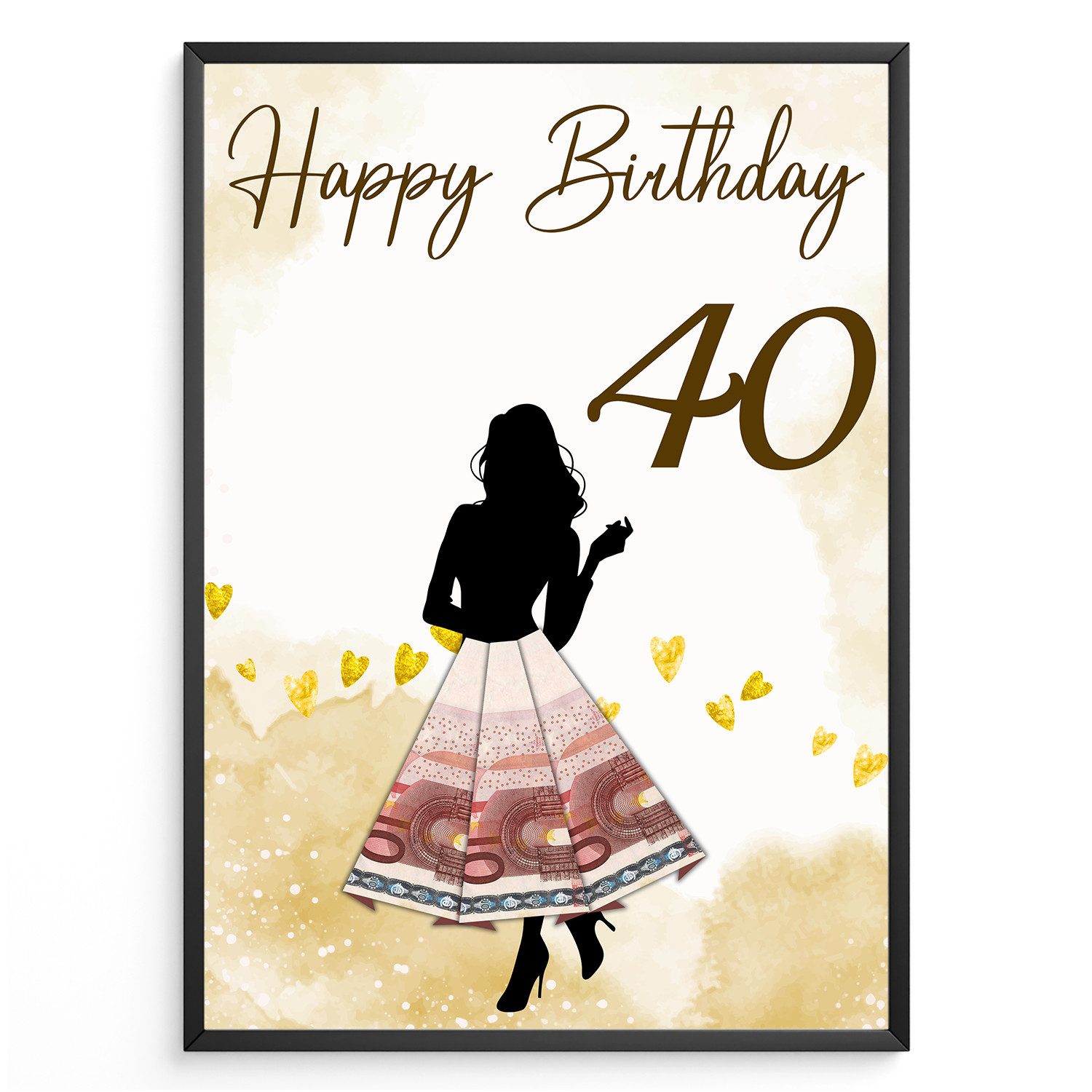 Tigerlino Poster Geldgeschenk Geburtstag Frauen Geburtstagsgeschenk günstig online kaufen