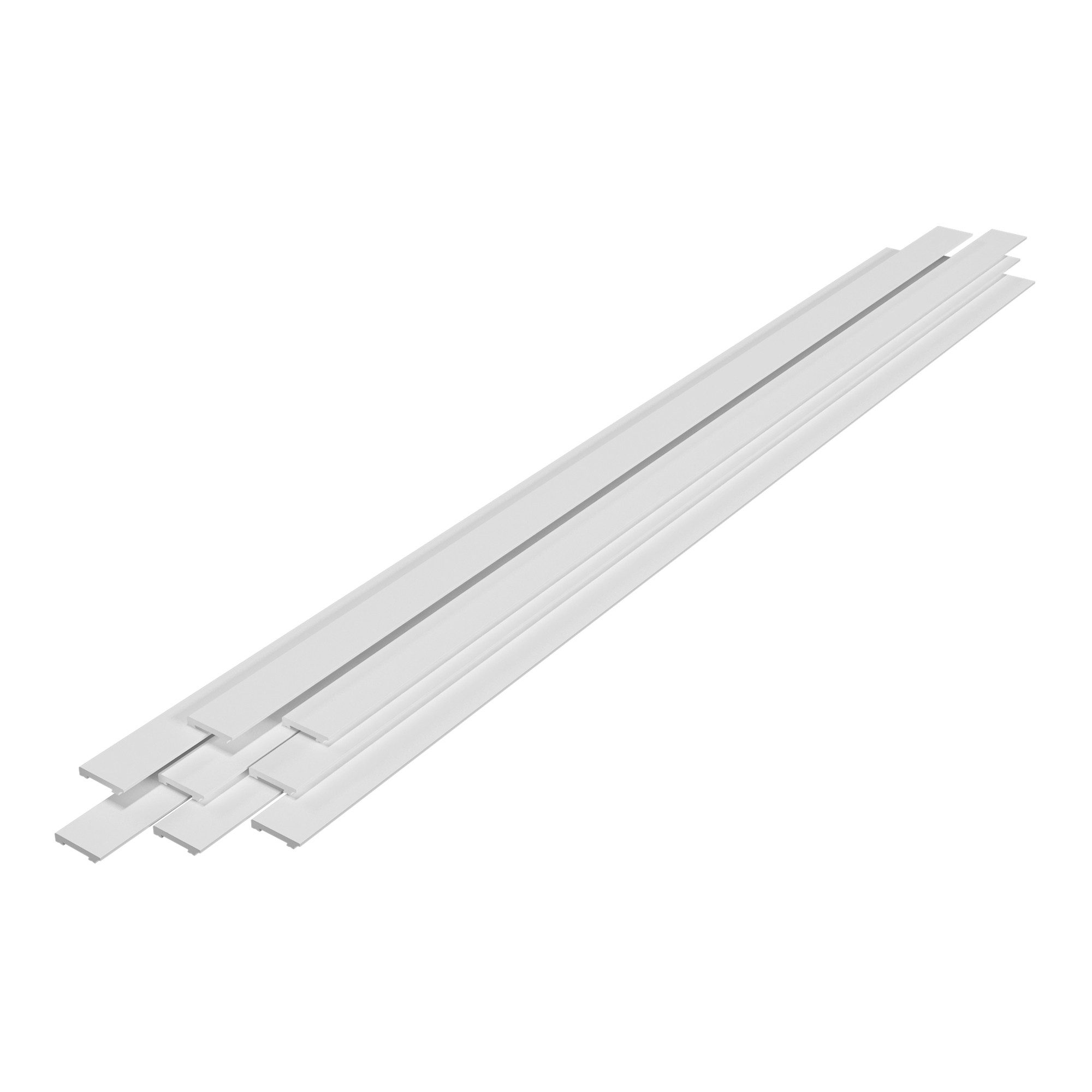 neu.haus Sockelleiste, L: 195 cm, H: 7 cm, Set, 8-St., 8 St., »Coevorden« Polystyrol 195 x 7 cm Weiß