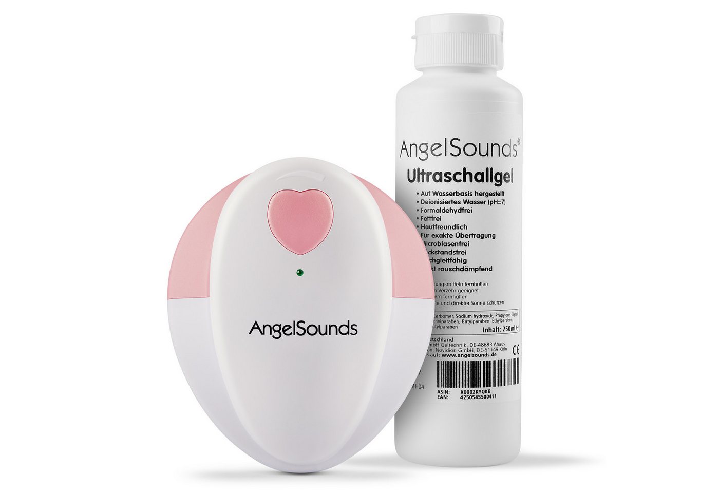 AngelSounds Babyphone JPD-100S Fetal Doppler inkl. Ultraschallgel 250ml