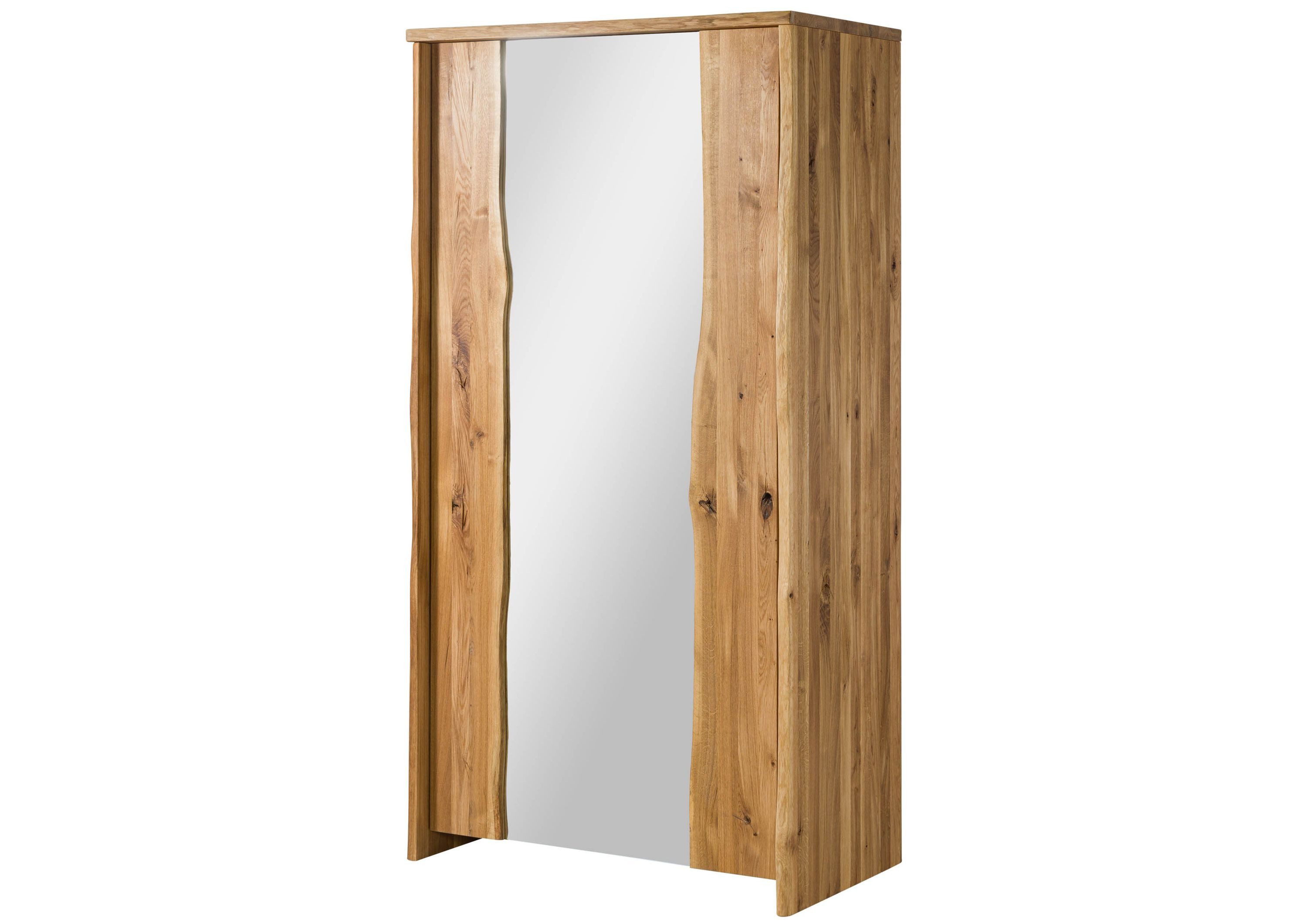 Massivmoebel24 Kleiderschrank PURE OAK (Wildeiche 100x60x204 natur geölt PURE OAK #113) Wildeiche 100x60x204 natur geölt PURE OAK #113