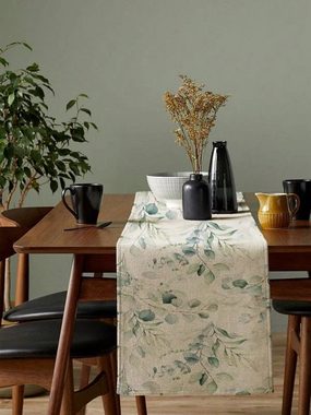 Nova Home Tischläufer Premium Tischdecke abwaschbar, Tischband, moderne Leinen Tischdecke, Tischtuch, Juteband, Gartentischdecke, Tafeltuch