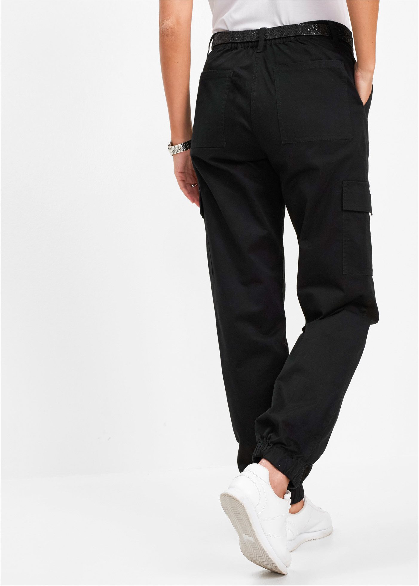 bonprix Cargohose aus Baumwolle mit Elasthan, lockere Passform, mit Bequemb günstig online kaufen