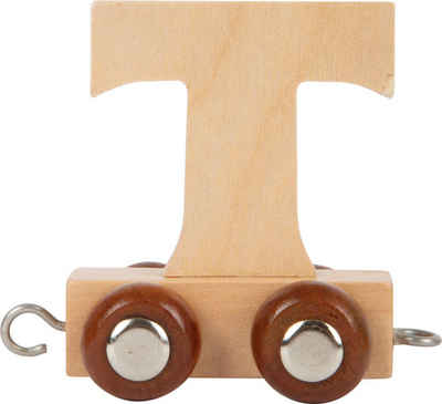 Small Foot Spielzeug-Zug Buchstabenzug Namenszug T natur Dekozug, Holz, (Set, 1-tlg., 1), Einzigartiges Design, Made in Germany