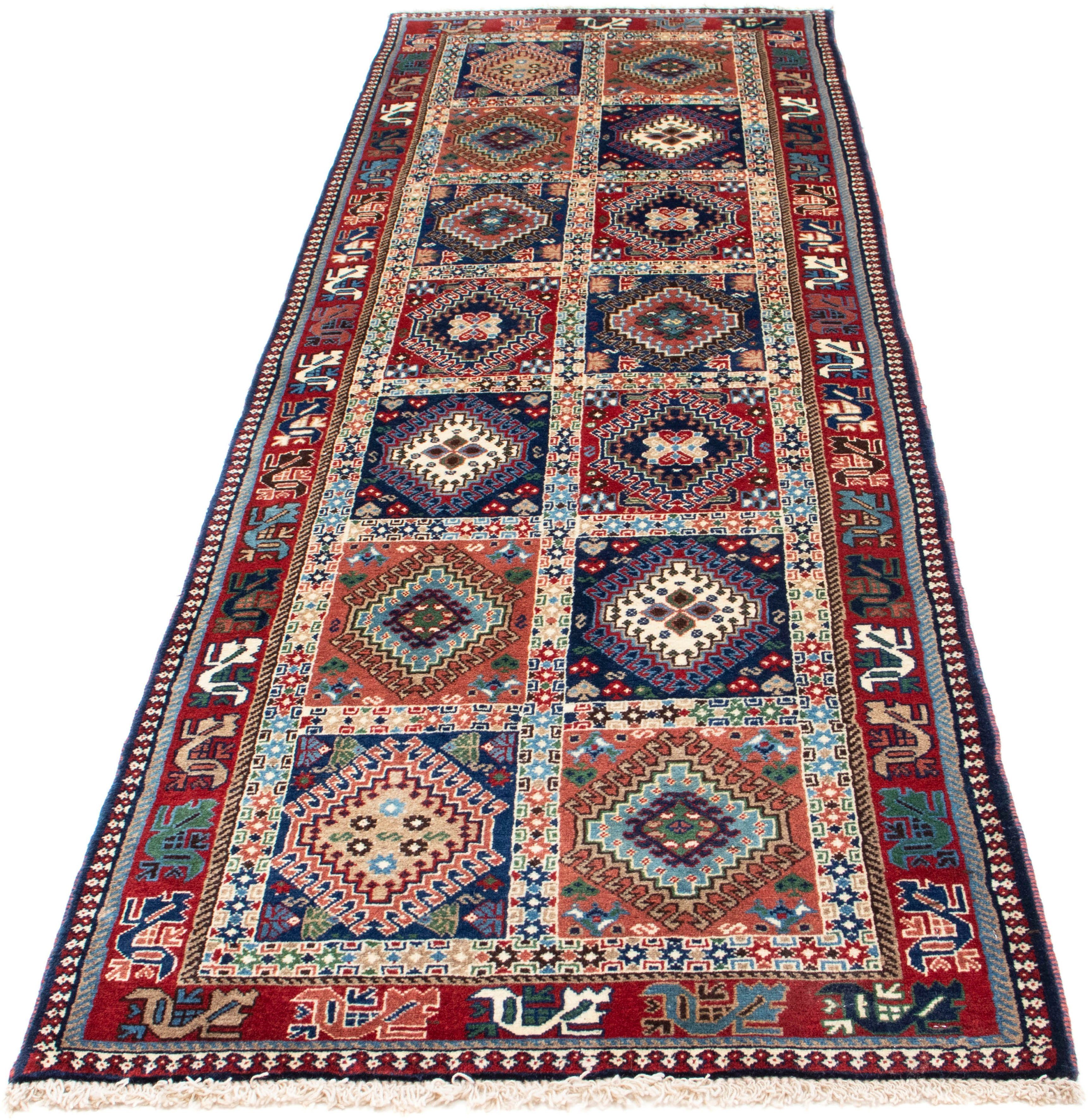 Orientteppich Perser - Nomadic - 285 x 82 cm - mehrfarbig, morgenland, rechteckig, Höhe: 10 mm, Wohnzimmer, Handgeknüpft, Einzelstück mit Zertifikat
