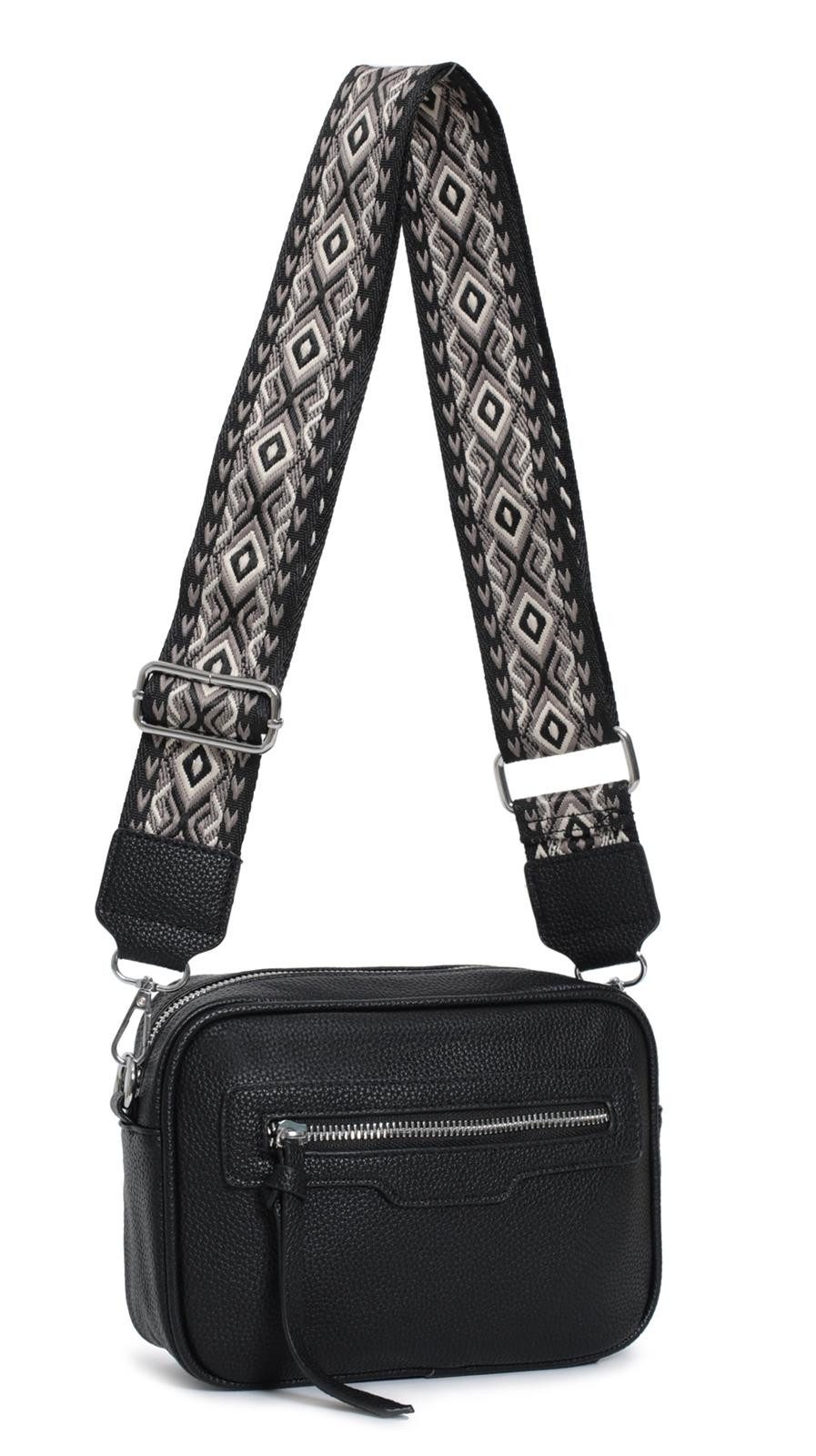 ITALYSHOP24 Schultertasche Damen Umhängetasche CrossBody Brusttasche Crosso günstig online kaufen