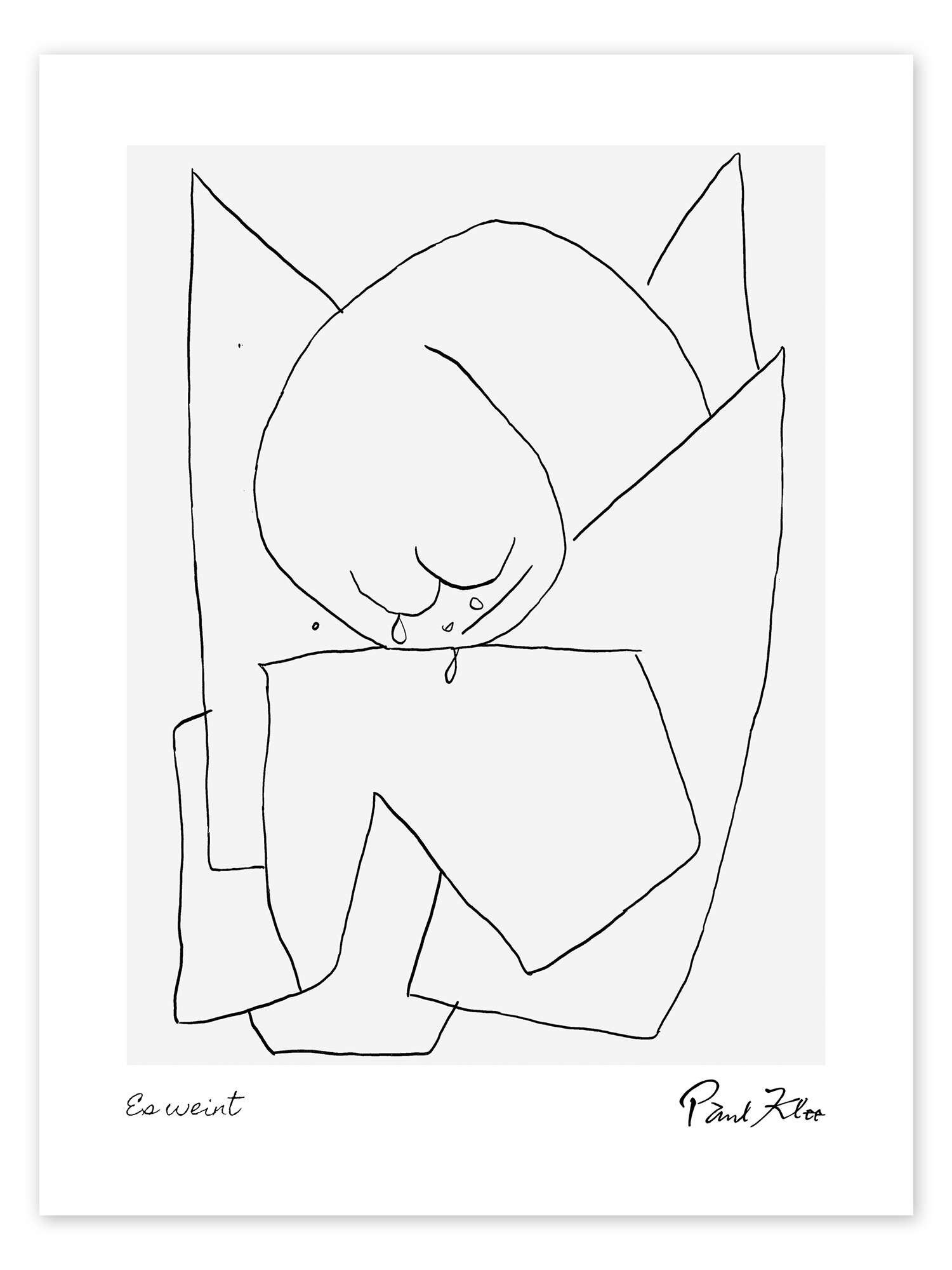 Posterlounge Wandbild Es weint, Paul Klee, erhältlich als Poster, Leinwandbild, Wandsticker oder Acrylglasbild