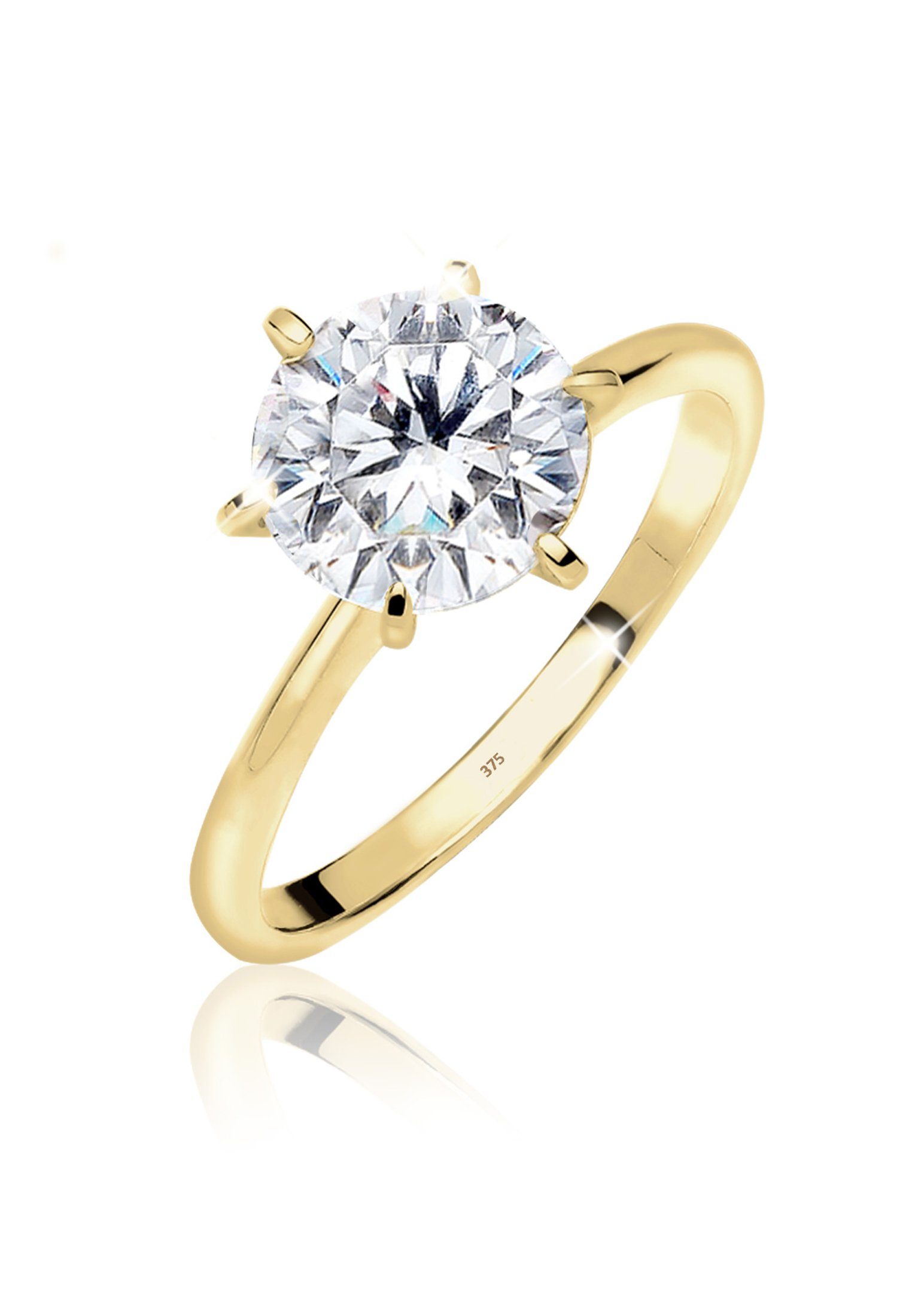 Elli Premium Fingerring Verlobungsring Zirkonia Weiß günstig online kaufen