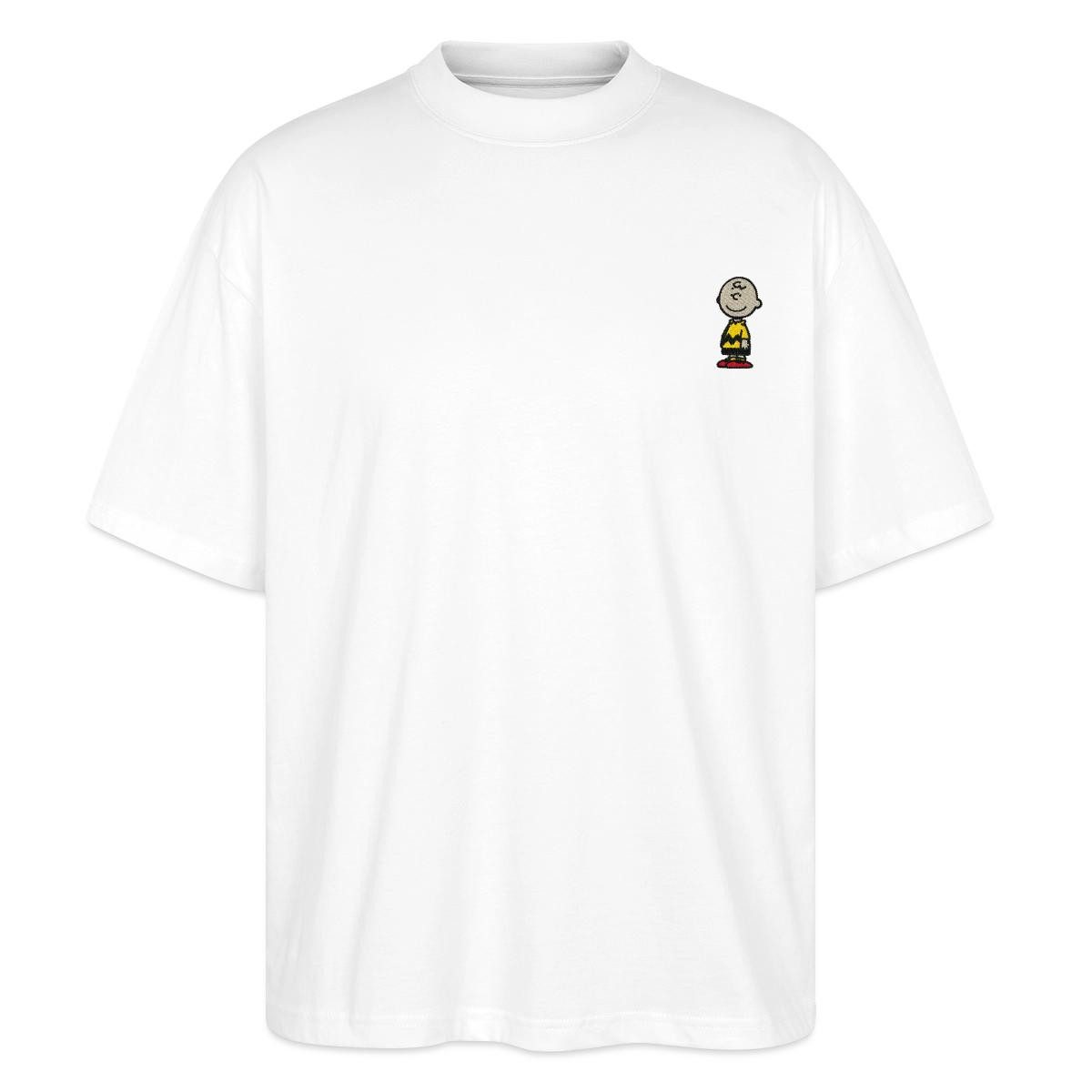 Spreadshirt T-Shirt Peanuts Charlie Brown Als Stickmotiv Oversize Unisex T-Shirt (1-tlg)