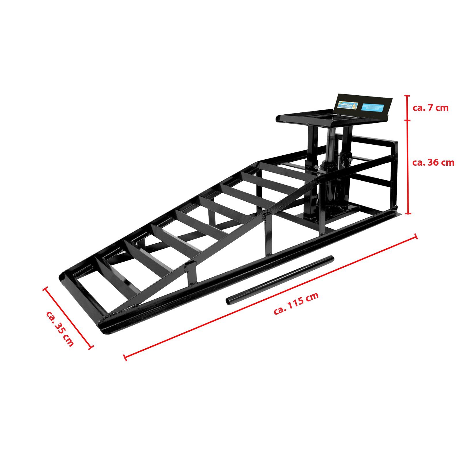 TRUTZHOLM Auffahrrampe 2x hydraulischer Auffahrbock Pkw KfZ Wagenheber höhenverstellbar (2-St)
