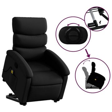 vidaXL Sessel Massagesessel mit Aufstehhilfe Schwarz Kunstleder (1-St)