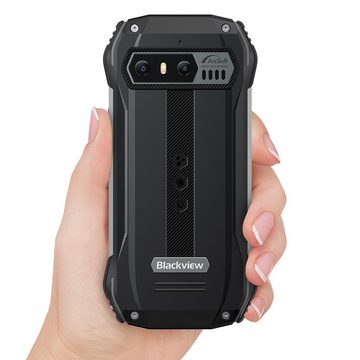 blackview N6000SE Smartphone (4.3 Zoll, 128 GB Speicherplatz, 13 MP Kamera, QHD+ Display, Fingerabdruck, Face ID/GPS/IP69K/NFC, Android 13)