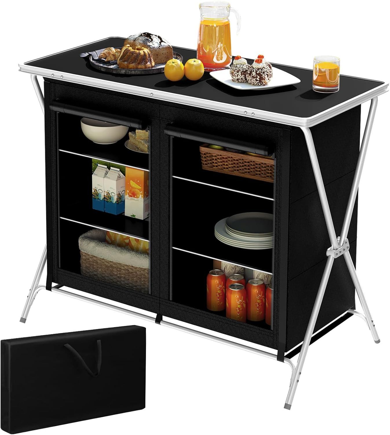Woltu Campingschrank (1-St) Campingküche mit 6 günstig online kaufen