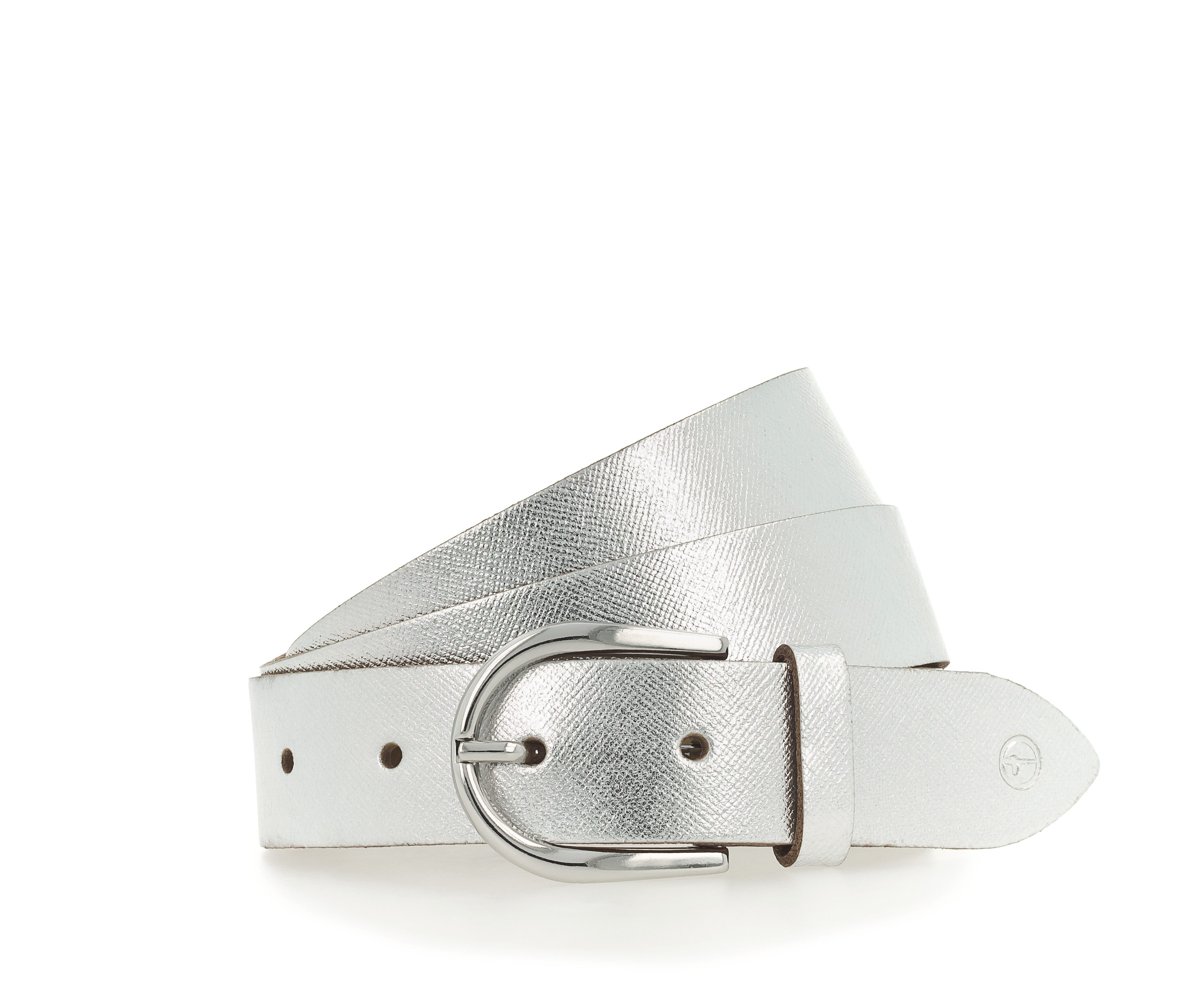Tamaris Ledergürtel "Cleena Silver" aus Rindsleder, 3 cm breit, leicht strukturierte Oberfläche