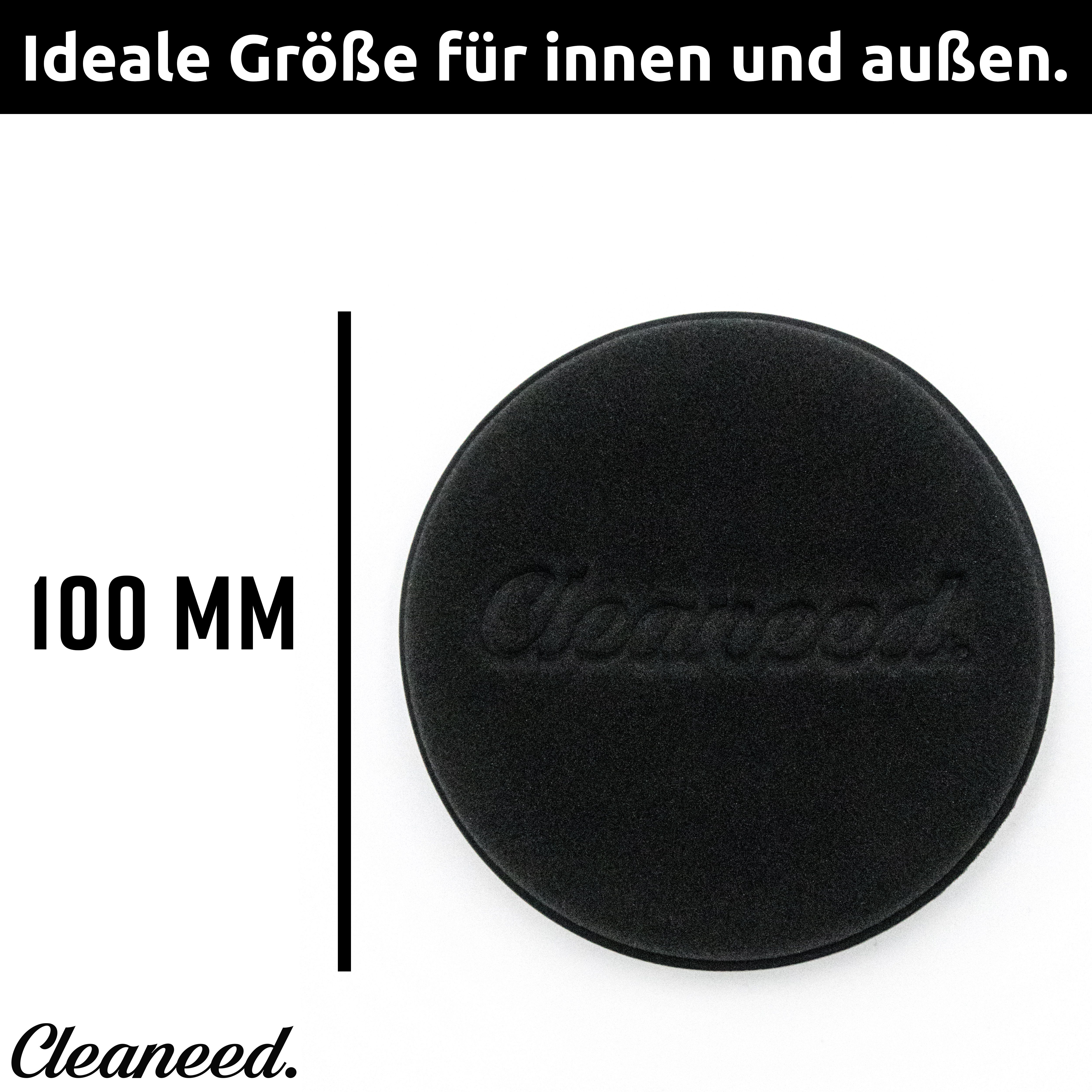 Cleaneed Autowaschbürste Applikator Pads fürs Auto – Universal Einsatzbar, Ideal zur Auto Politur und Wachs, Lederpflege, Innenraum Schwamm, Polierpad, Applikationsschwamm, (8-tlg), Universal Einsatzbar Applikator Pad