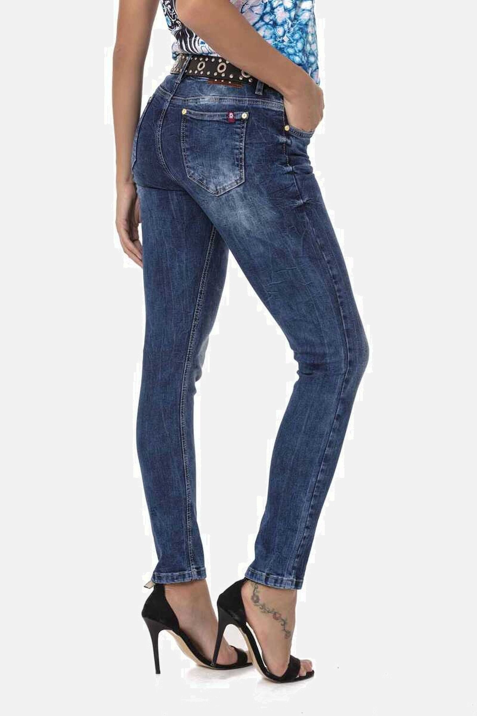 Cipo & Baxx Slim-fit-Jeans Jeans Mit cooler Used-Waschung, WD461 – Bild 3 von 5