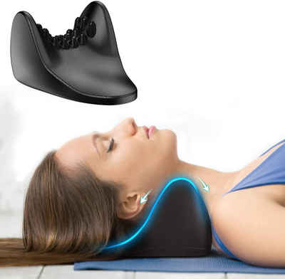 Elegear Nacken-Massagegerät mit 18 Massagegranulaten, Tragbar Nackenmassage, Nackenstützkissen für Hals Schulter Schmerzlinderung