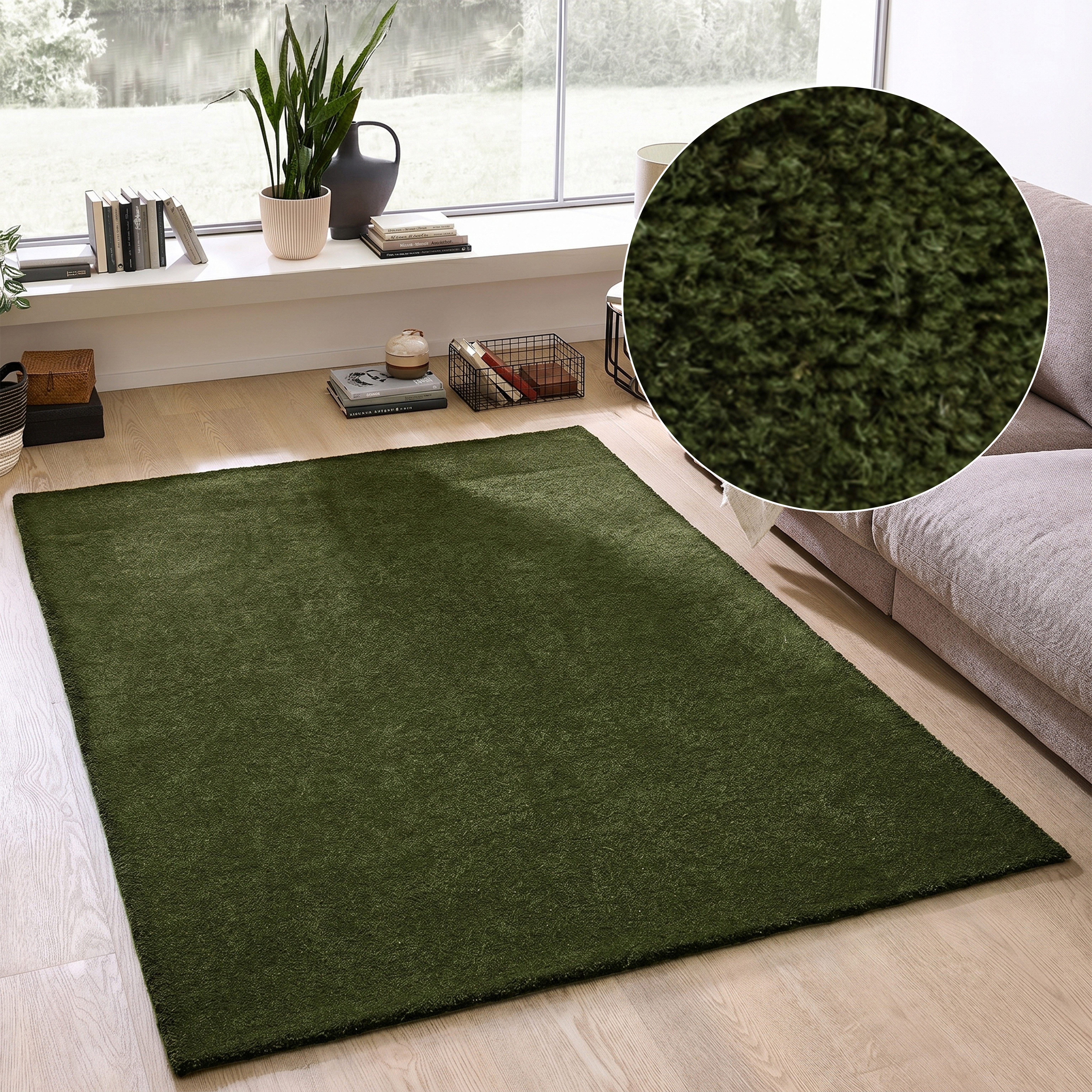OTTO home Wollteppich Gabbo Natur, Handgefertigt, Teppich, reine Wolle, meliert, rechteckig, Höhe: 14 mm, reine Wolle, Uni, Wohnzimmer, Schlafzimmer, Esszimmer