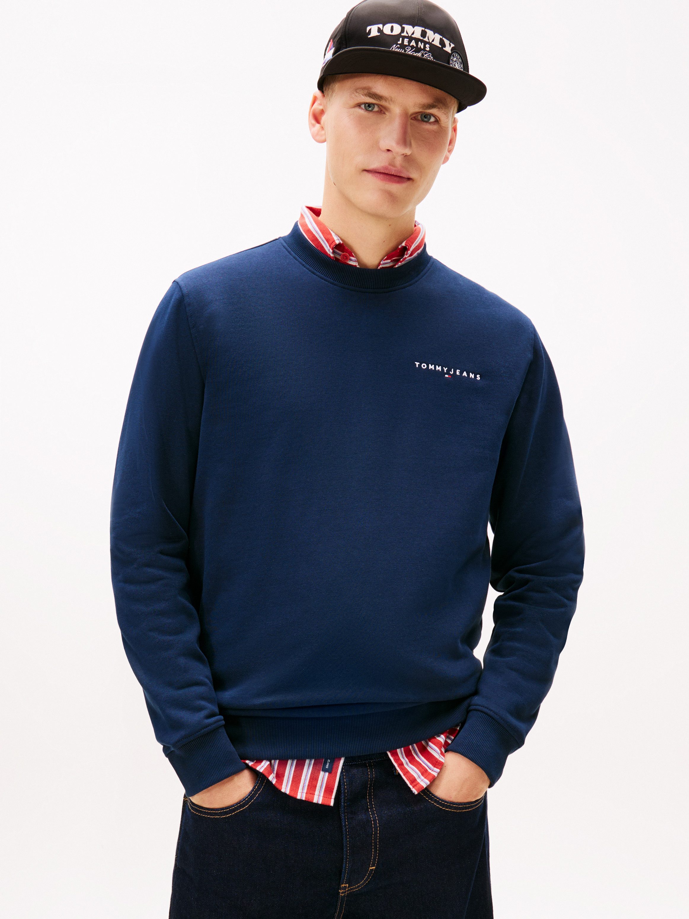 Tommy Jeans Sweatshirt TJM REG LINEAR CREW EXT mit Logostickerei günstig online kaufen